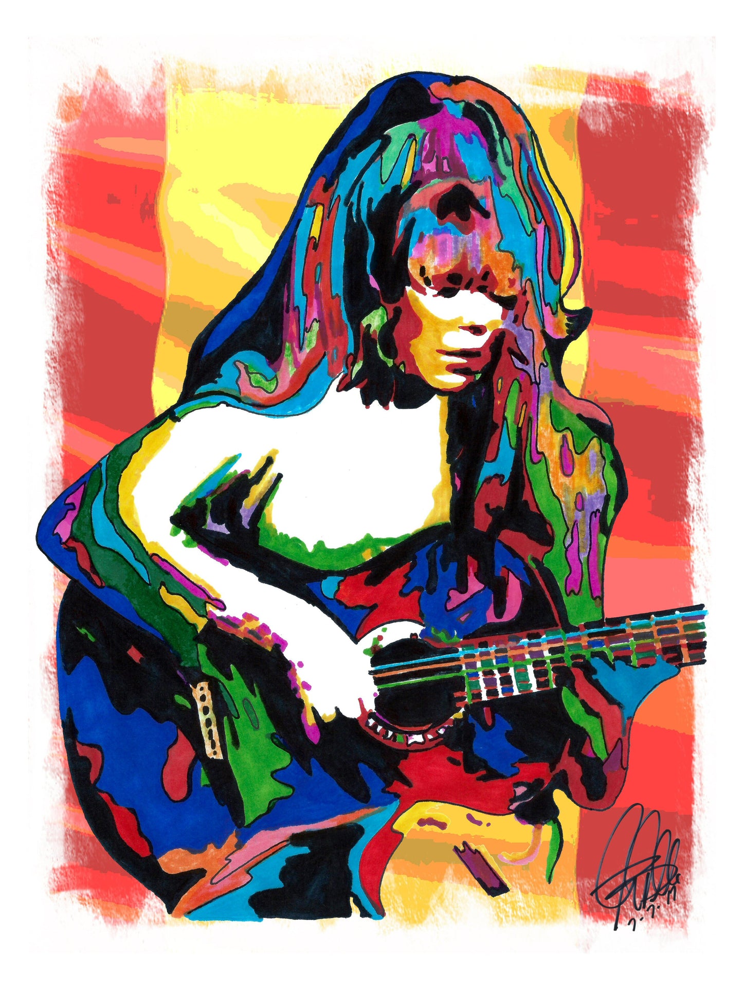 Charo Singer Flamenco Guitar Latin Music Poster Print Wall Art 8.5x11