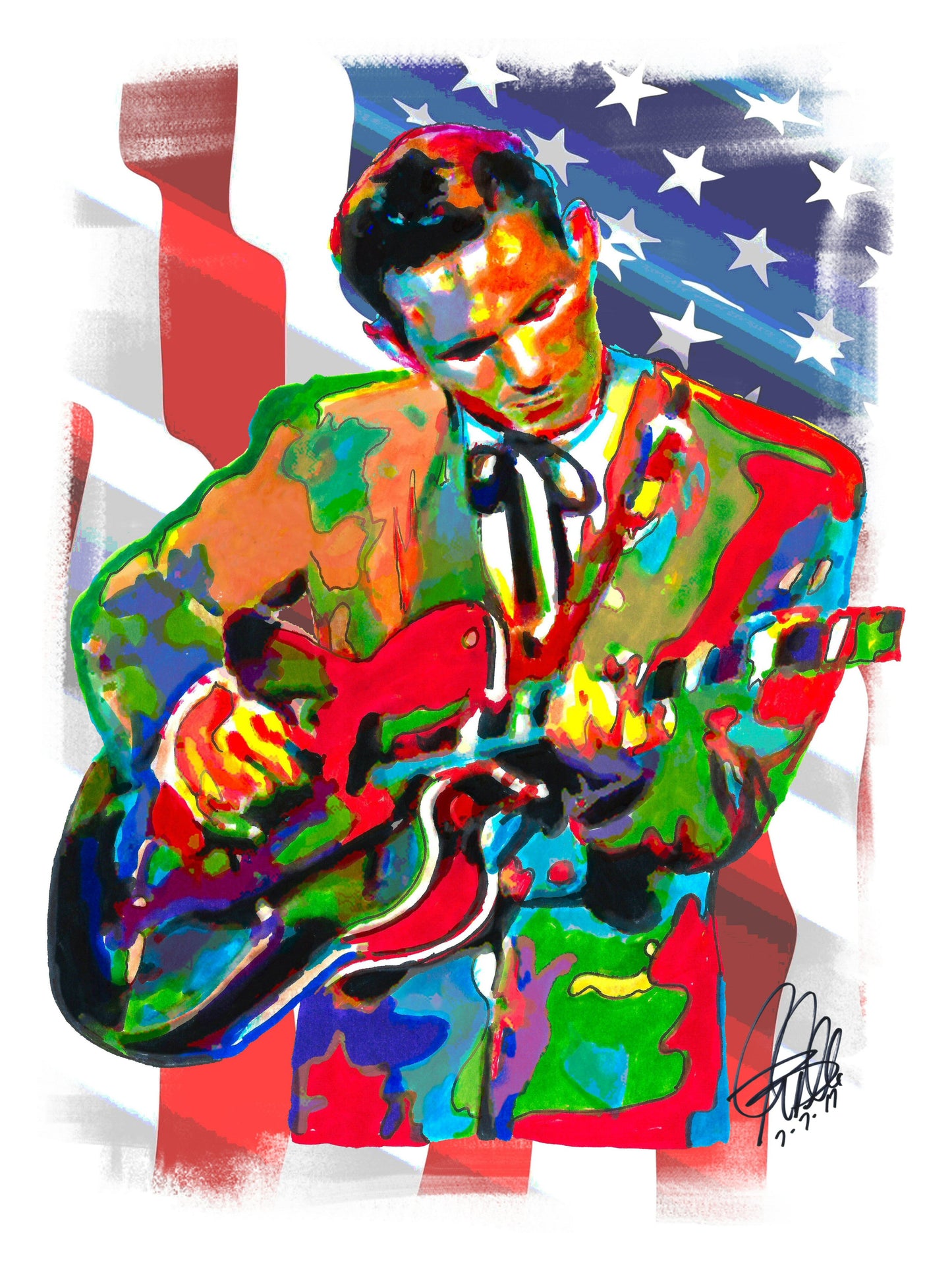 Chet Atkins Guitar Country Music Poster Print Wall Art 18x24