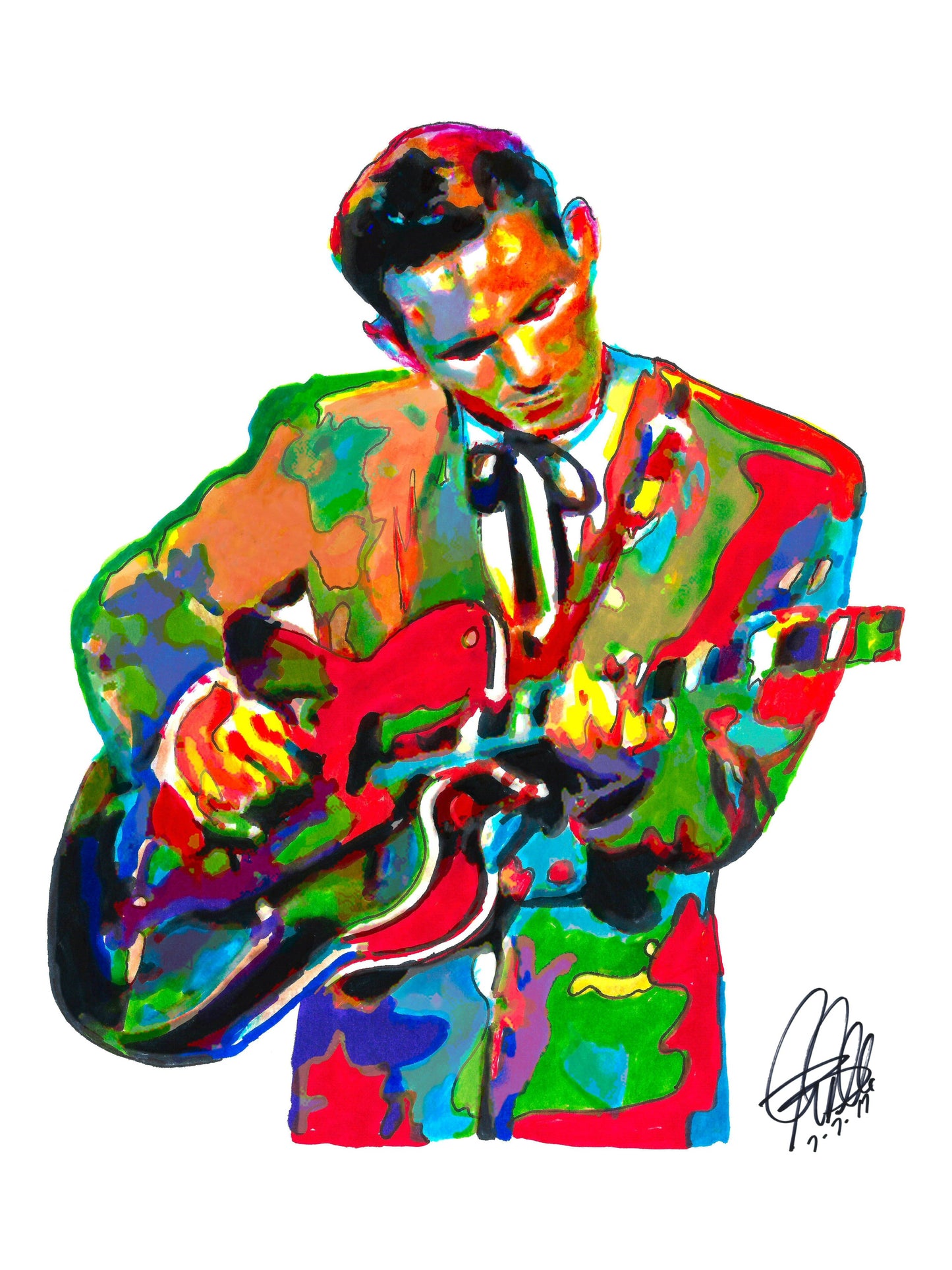 Chet Atkins Guitar Rockabilly Country Music Poster Print Wall Art 18x24