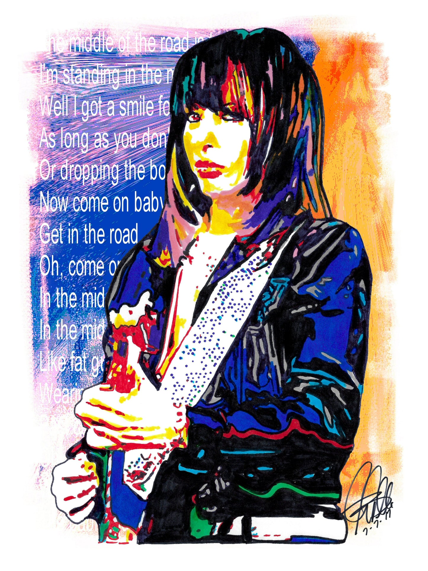 Chrissie Hynde The Pretenders New Wave Rock Music Poster Print Wall Art 18x24