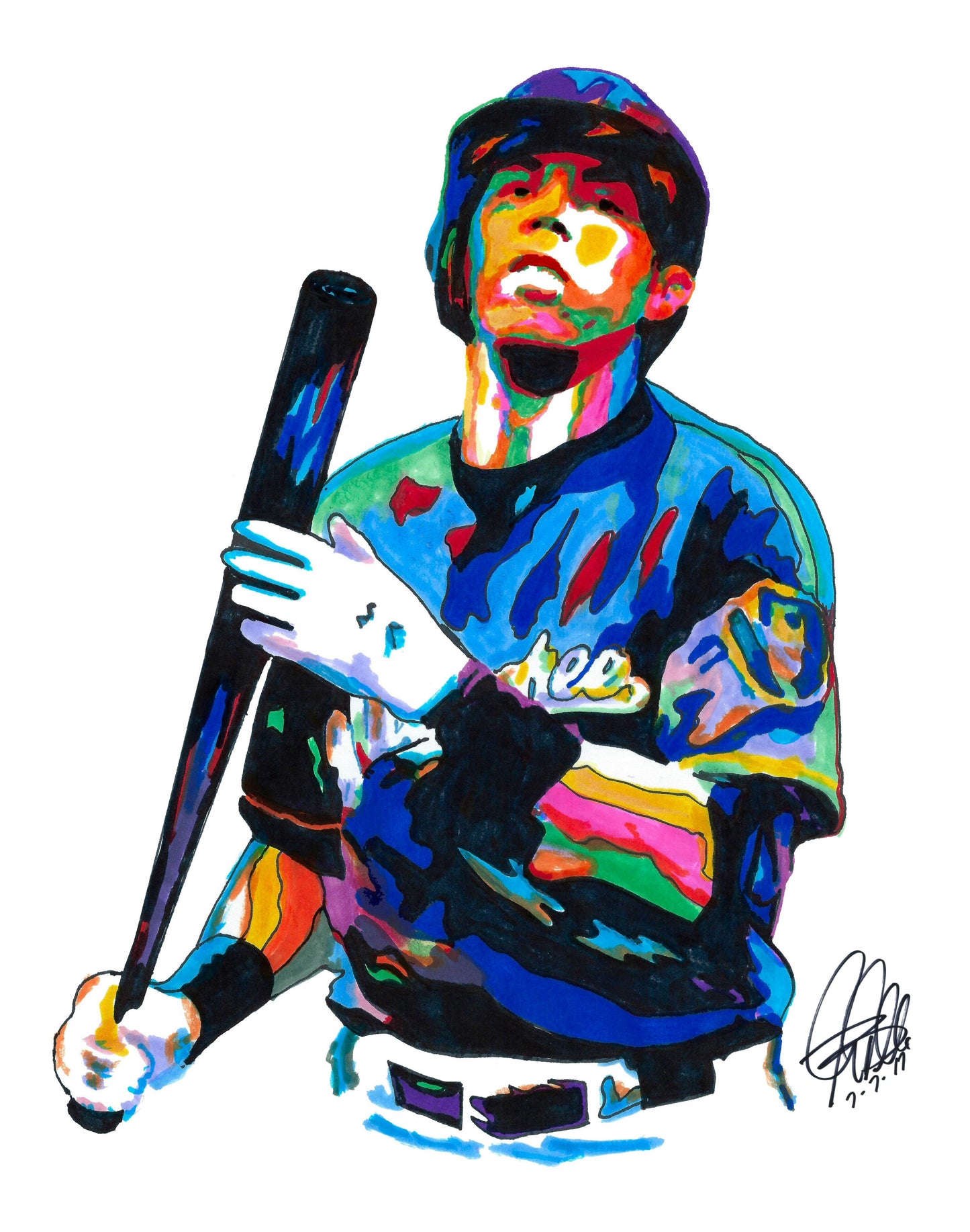 Christian Yelich Milwaukee Brewers Baseball Sports Poster Print Wall Art 18x24