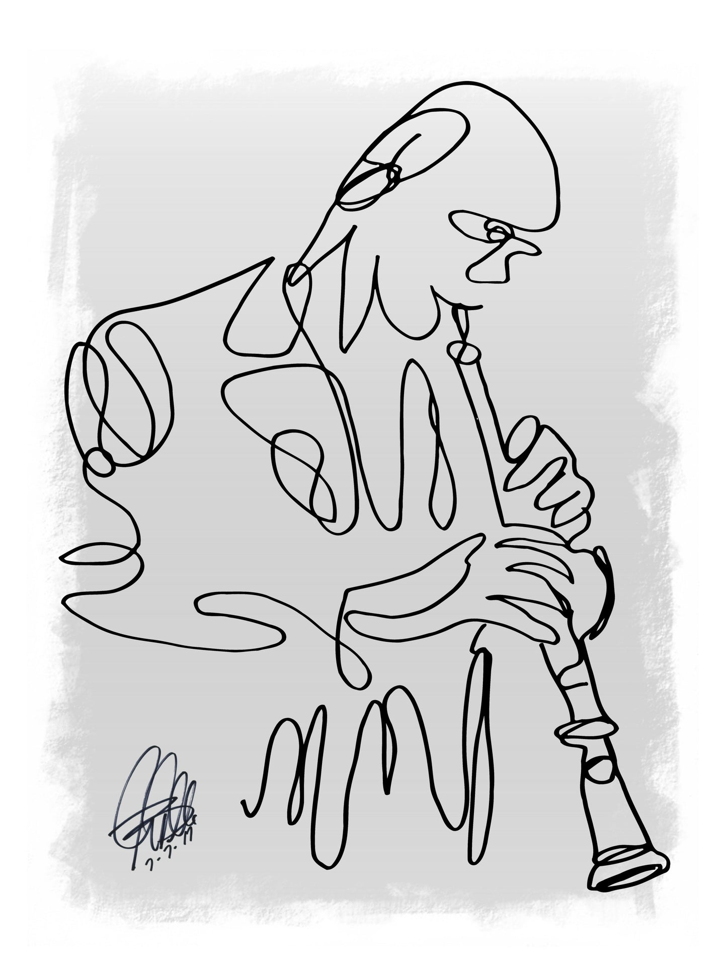 Clarinet Player Classical Music Poster Print Wall Art 18x24