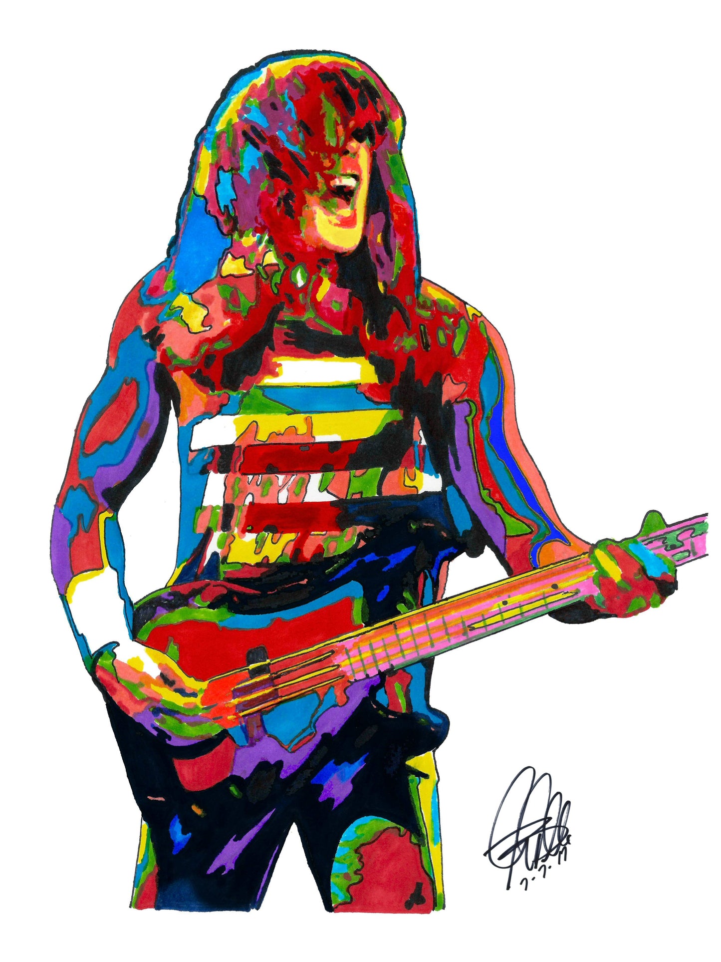 Cliff Williams ACDC Bass Hard Rock Music Poster Print Wall Art 18x24