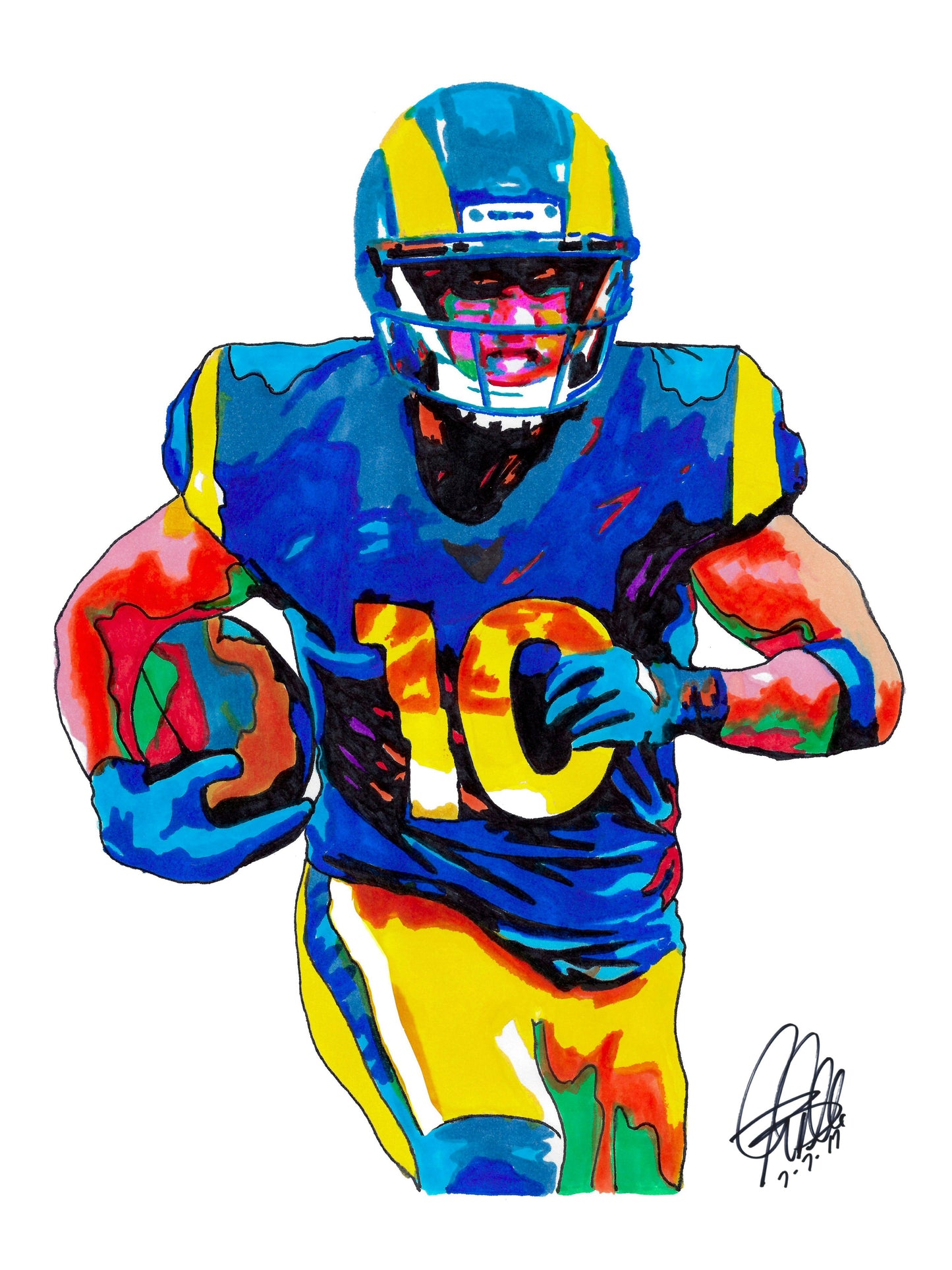 Cooper Kupp Los Angeles Rams Football Sports Poster Print Wall Art 18x24