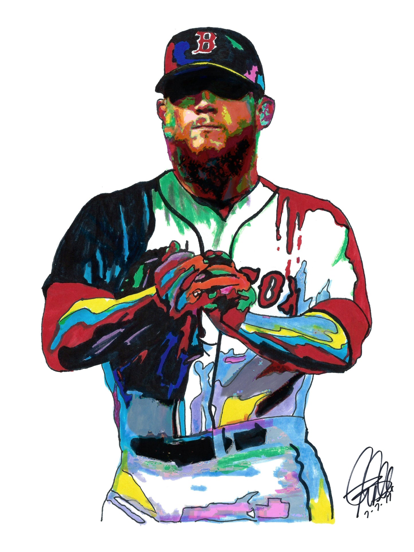 Craig Kimbrel Boston Red Sox Pitcher Baseball Print Poster Wall Art 18x24