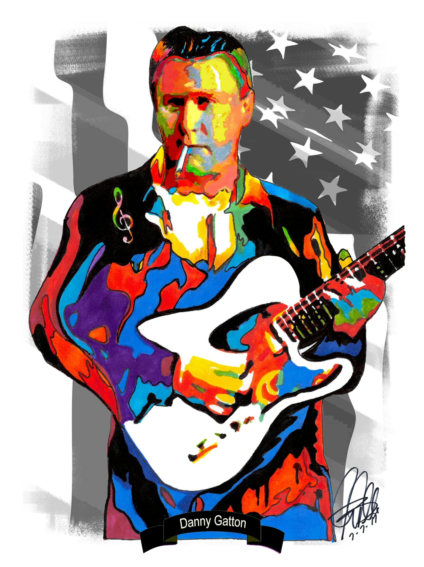 Danny Gatton Guitar Blues Rockabilly Jazz Music Poster Print Wall Art 8.5x11