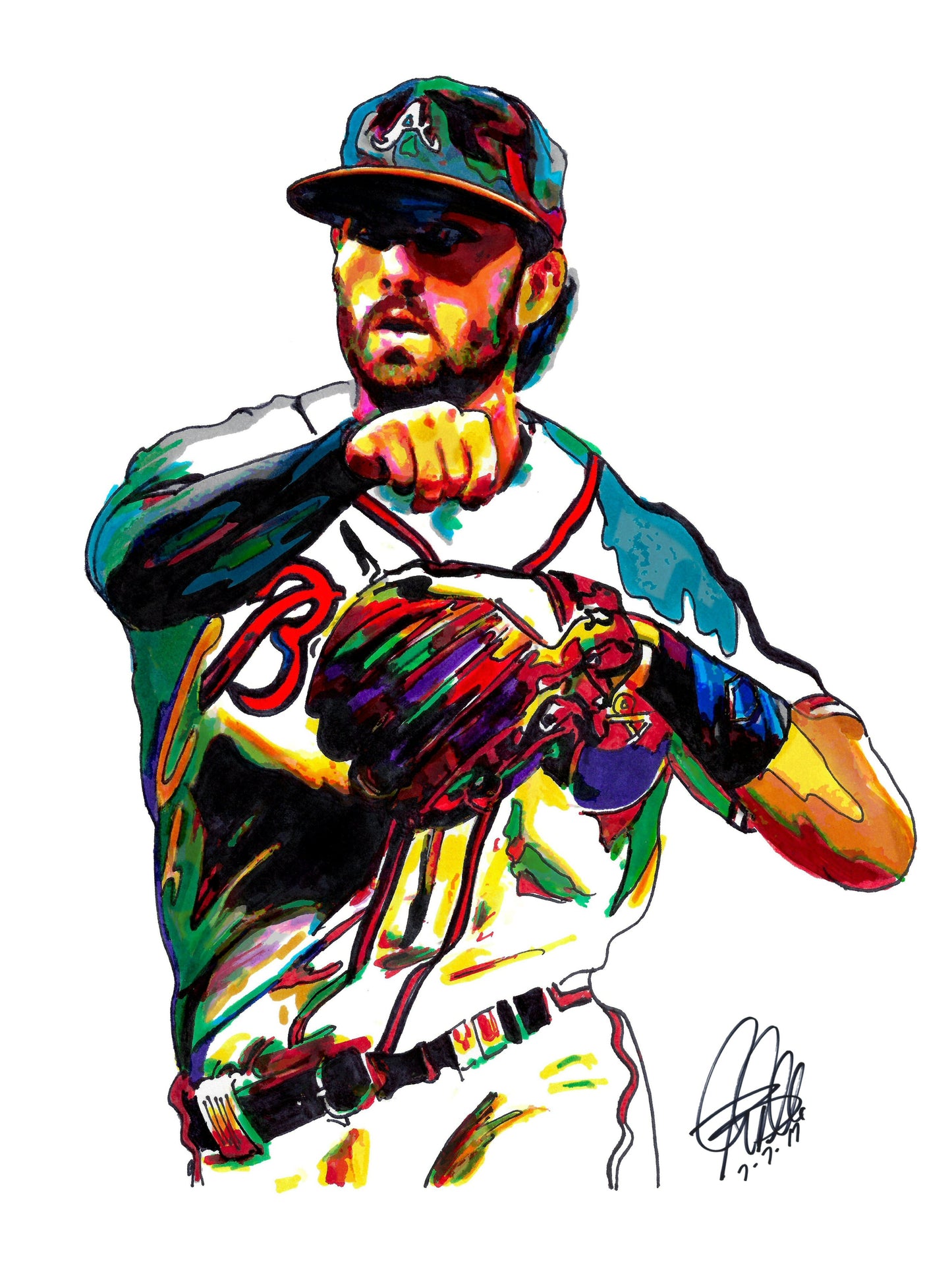 Dansby Swanson Atlanta Braves Baseball Sports Print Poster Wall Art 18x24