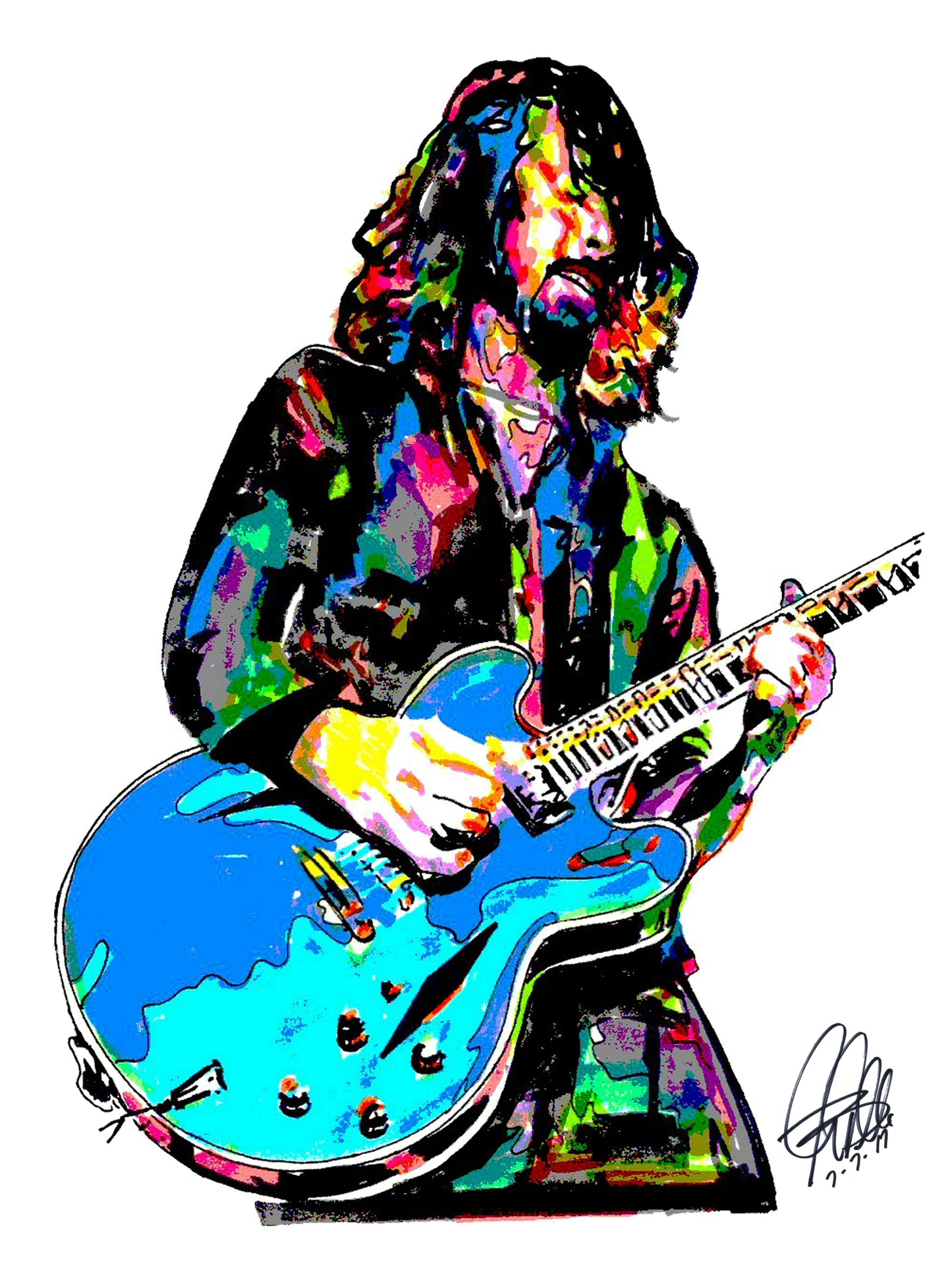 Dave Grohl Foo Fighters Hard Rock Music Poster Print Wall Art 18x24