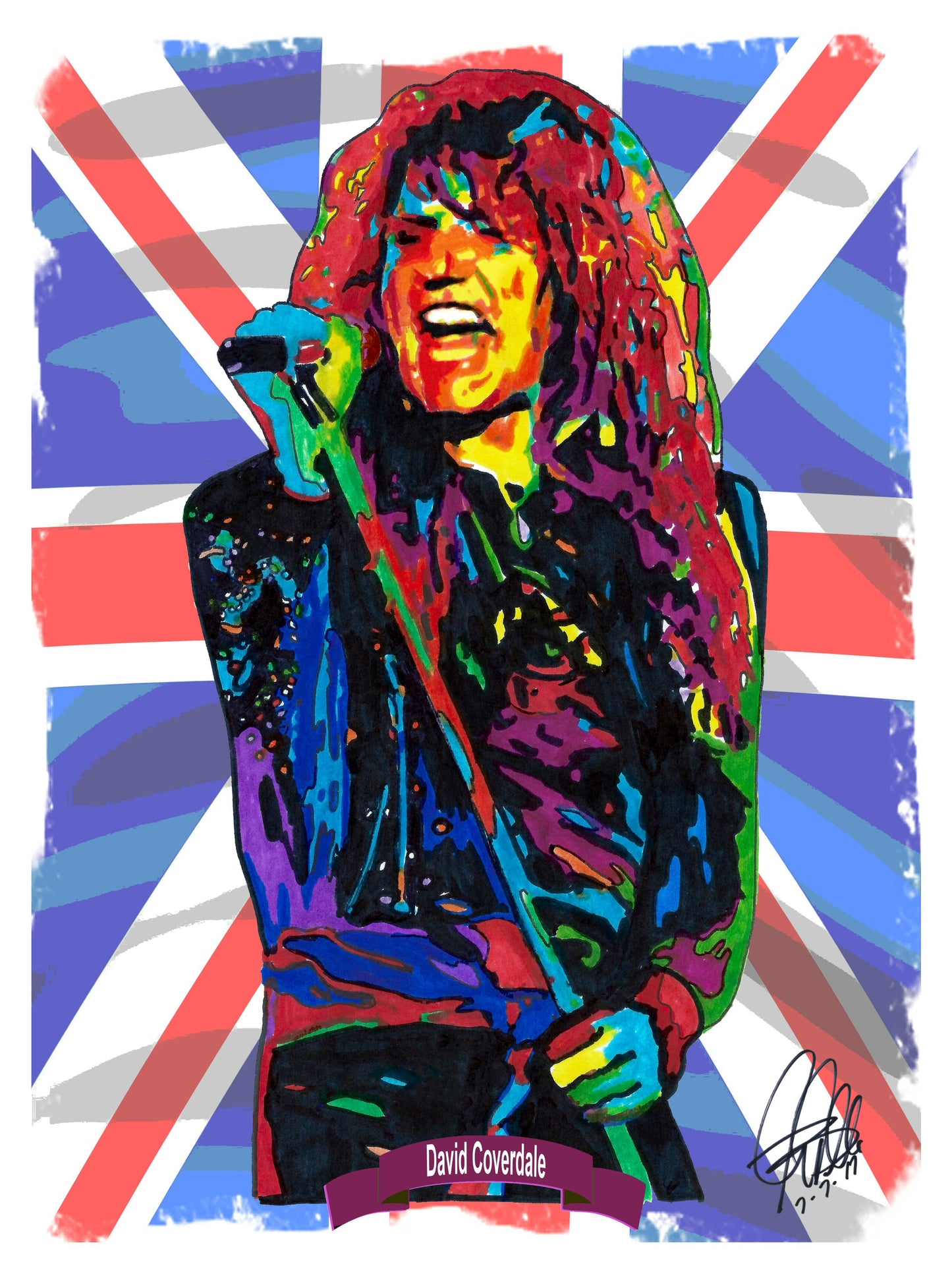 David Coverdale Whitesnake Singer Hard Rock Music Poster Print Wall Art 18x24