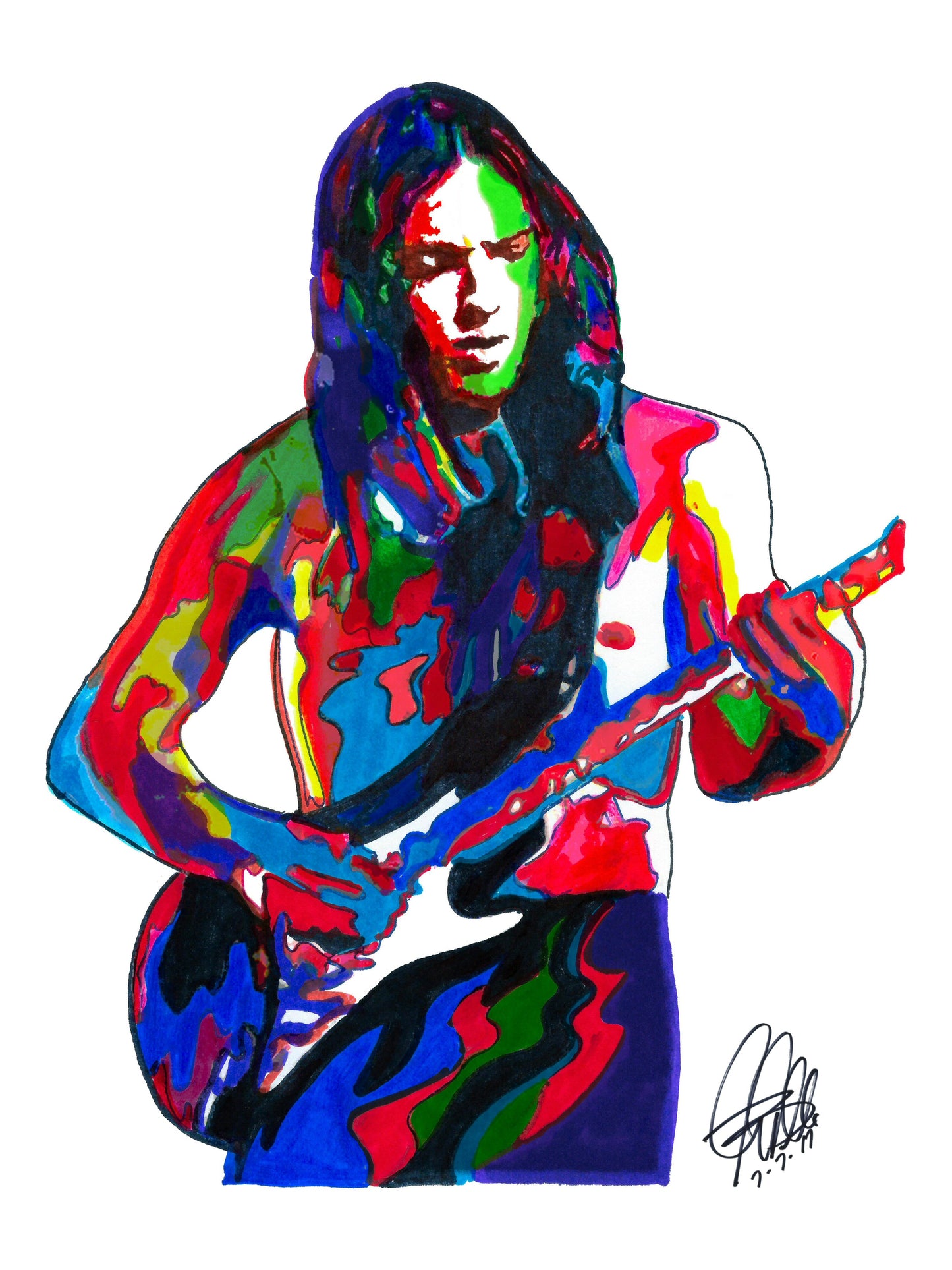 David Gilmour Pink Floyd Guitar Rock Music Poster Print Wall Art 18x24