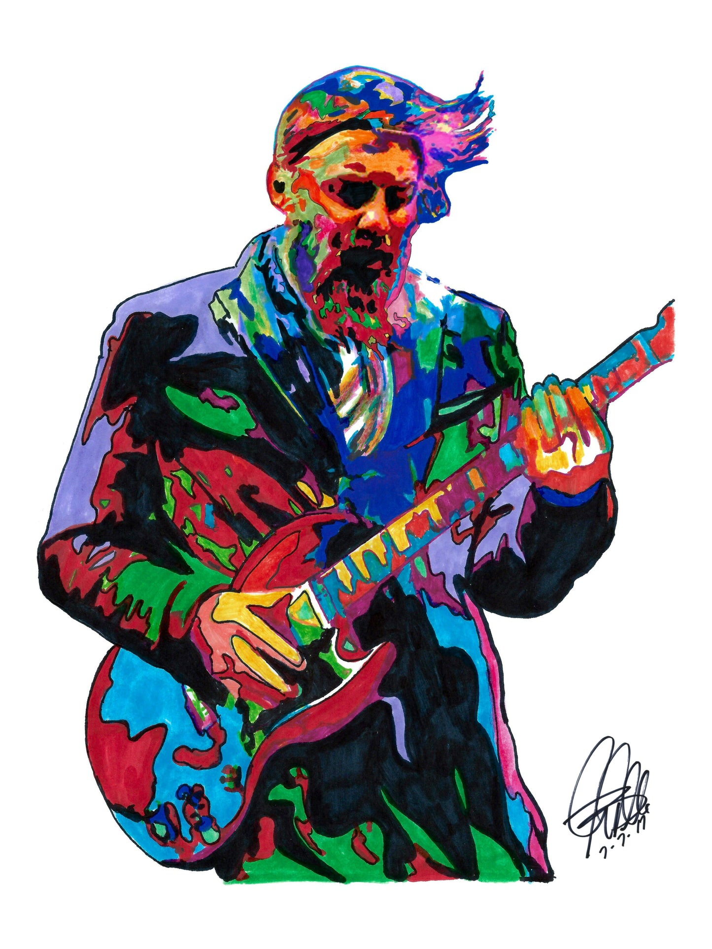 Derek Trucks Allman Brothers Guitar Rock Music Poster Print Wall Art 18x24