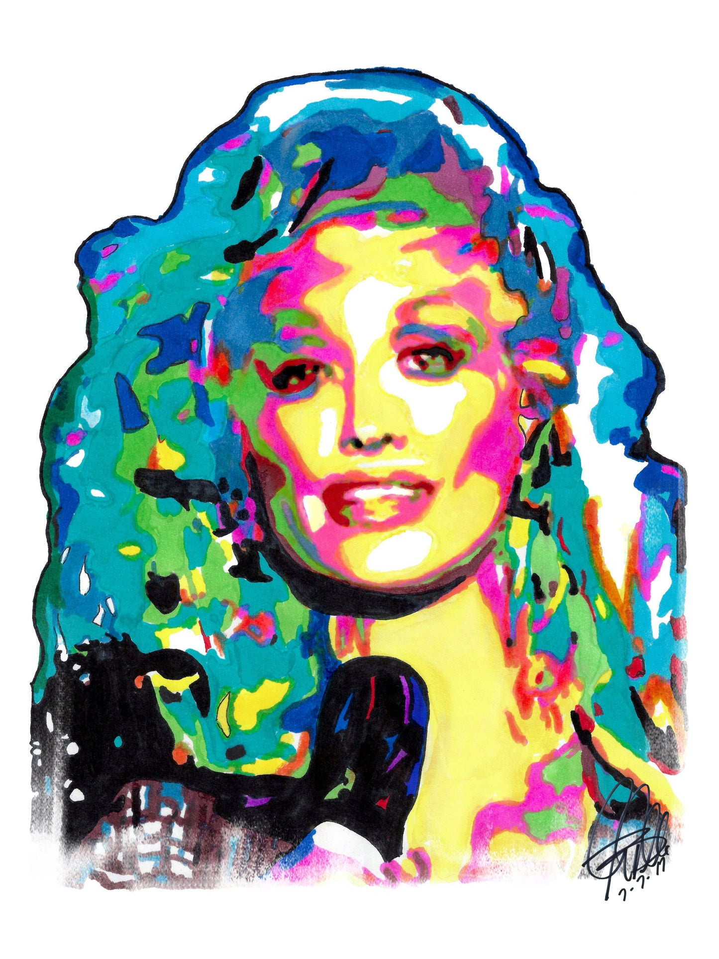 Dolly Parton Singer Country Music Poster Print Wall Art 18x24