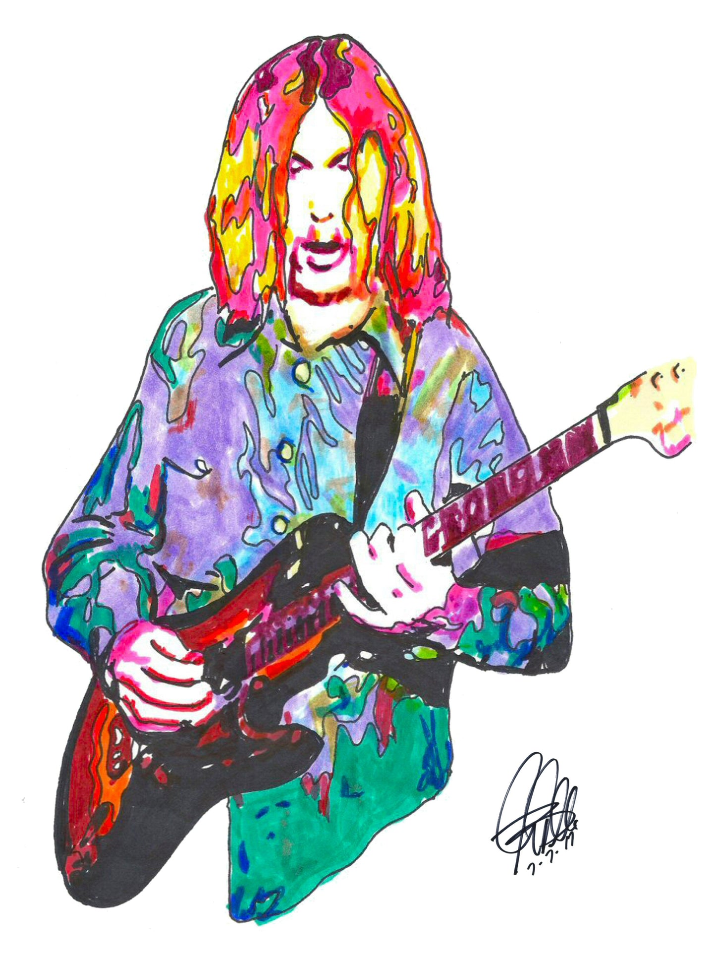 Duane Allman The Allman Brothers Guitar Music Poster Print Wall Art 18x24