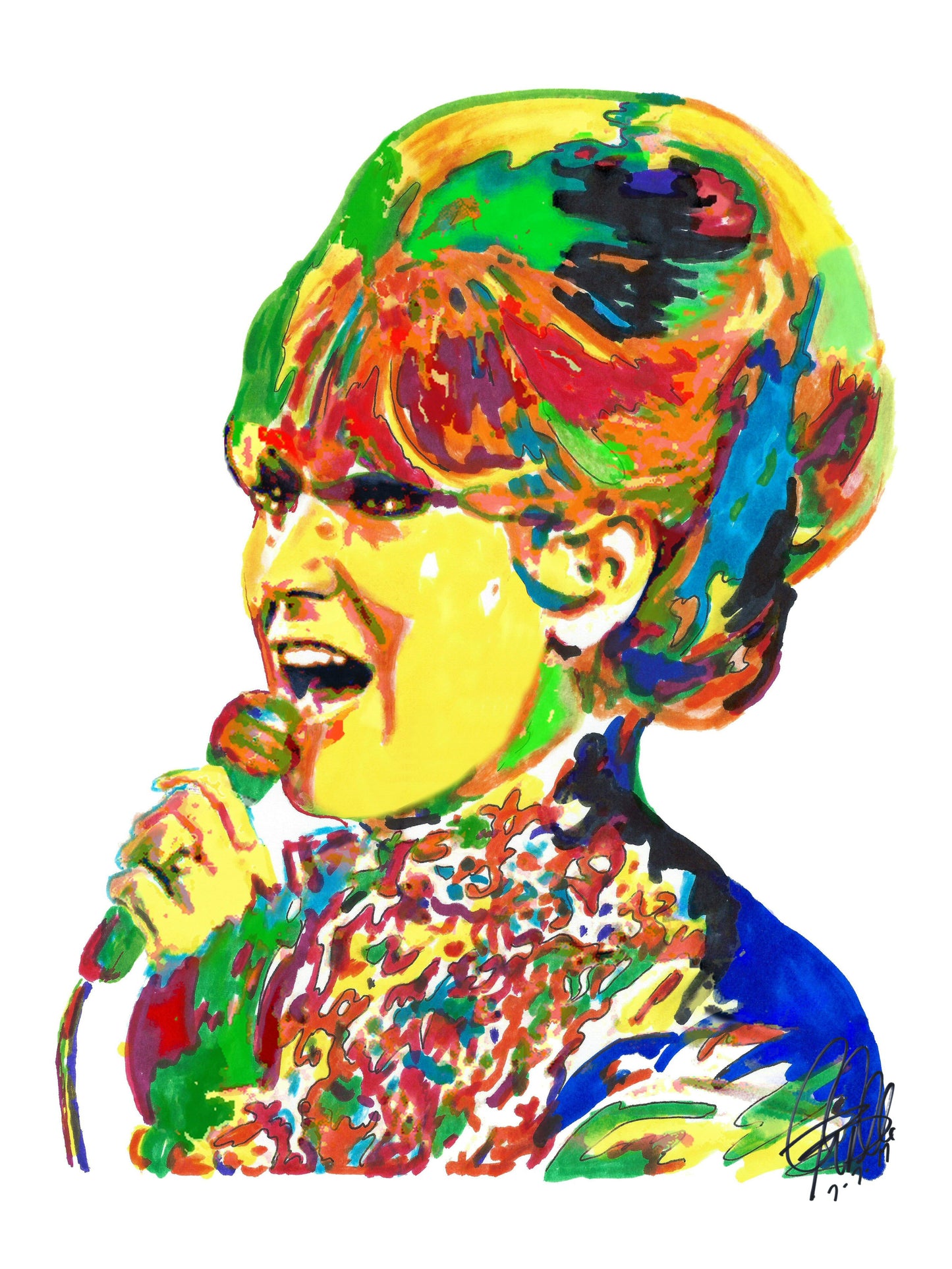 Dusty Springfield Singer Pop Soul Music Poster Print Wall Art 18x24