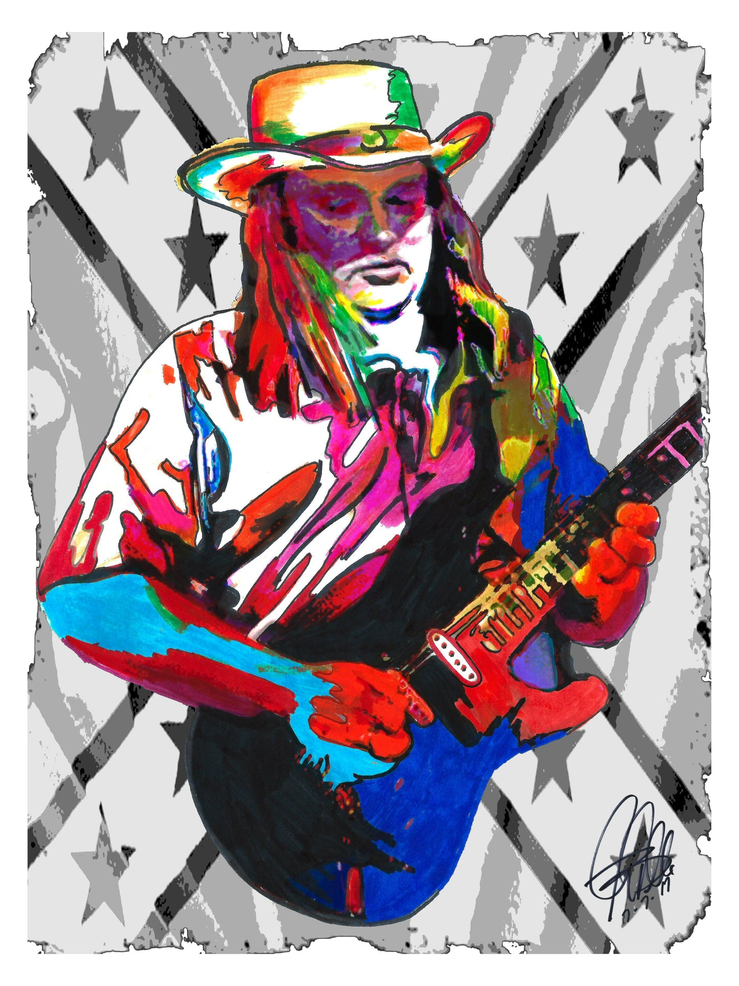 Ed King Lynyrd Skynyrd Guitar Rock Music Poster Print Wall Art 18x24