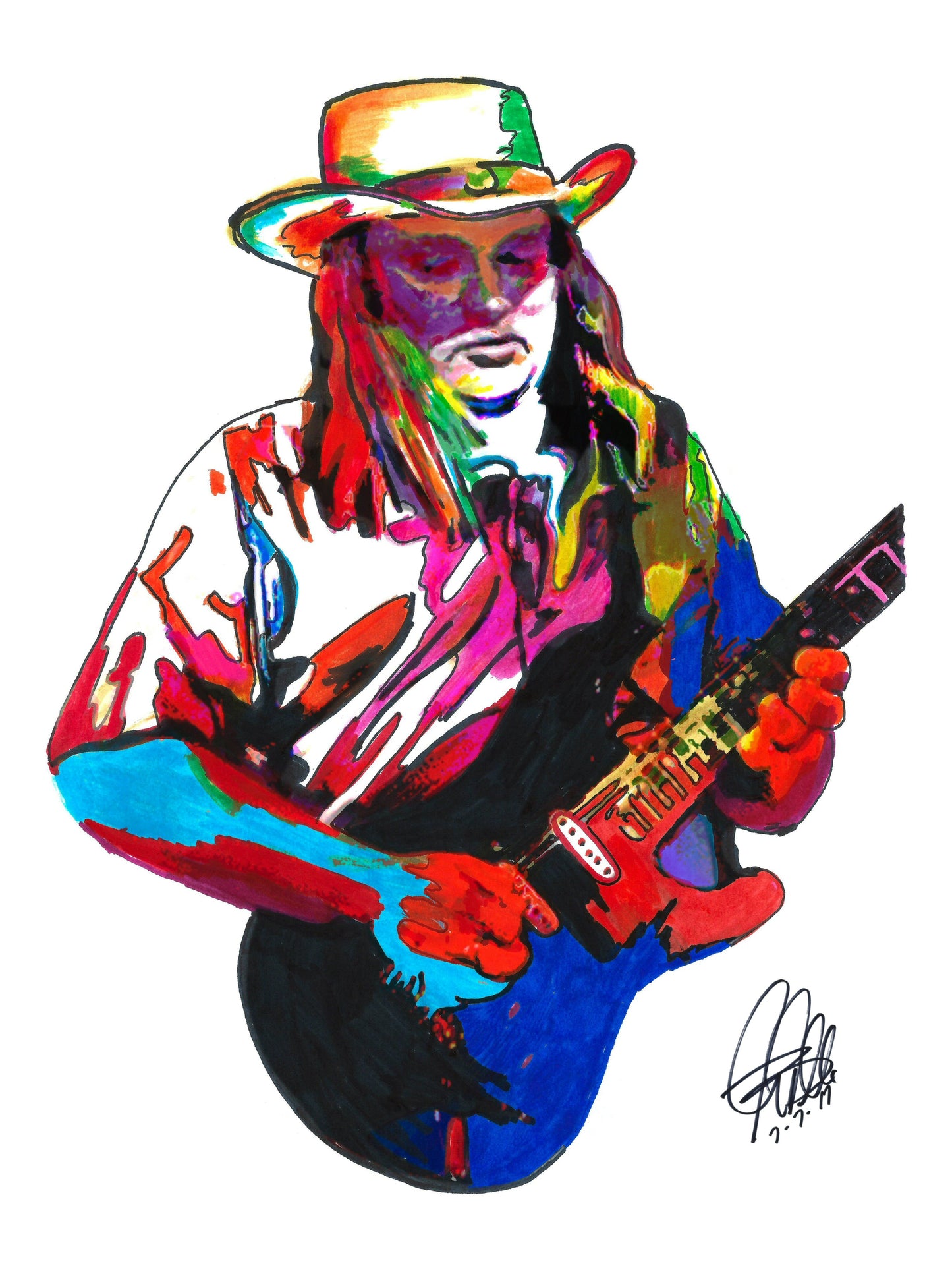 Ed King Lynyrd Skynyrd Guitar Southern Rock Music Poster Print Wall Art 8.5x11