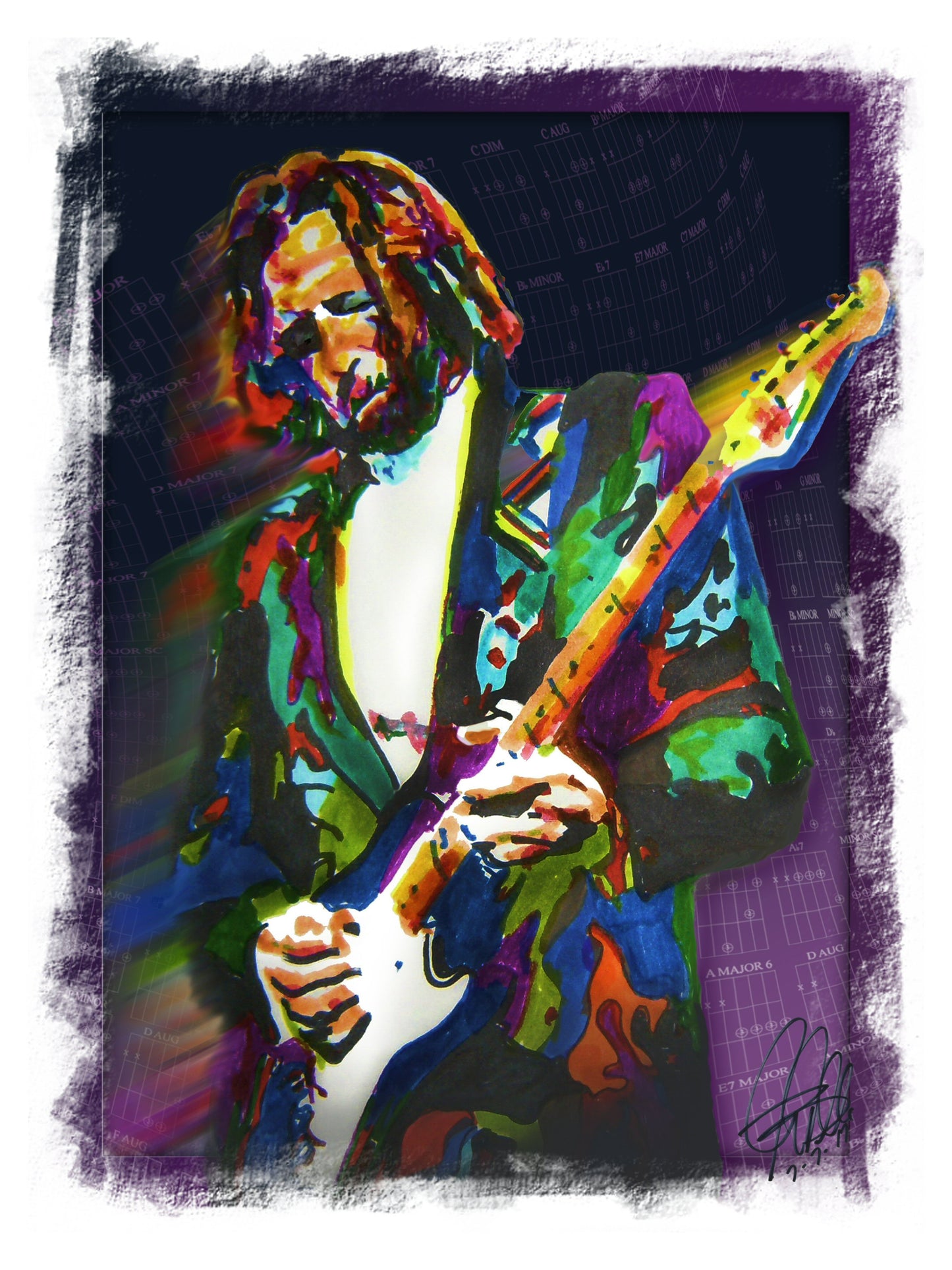 Eric Clapton Singer Guitar Blues Rock Music Poster Print Wall Art 18x24