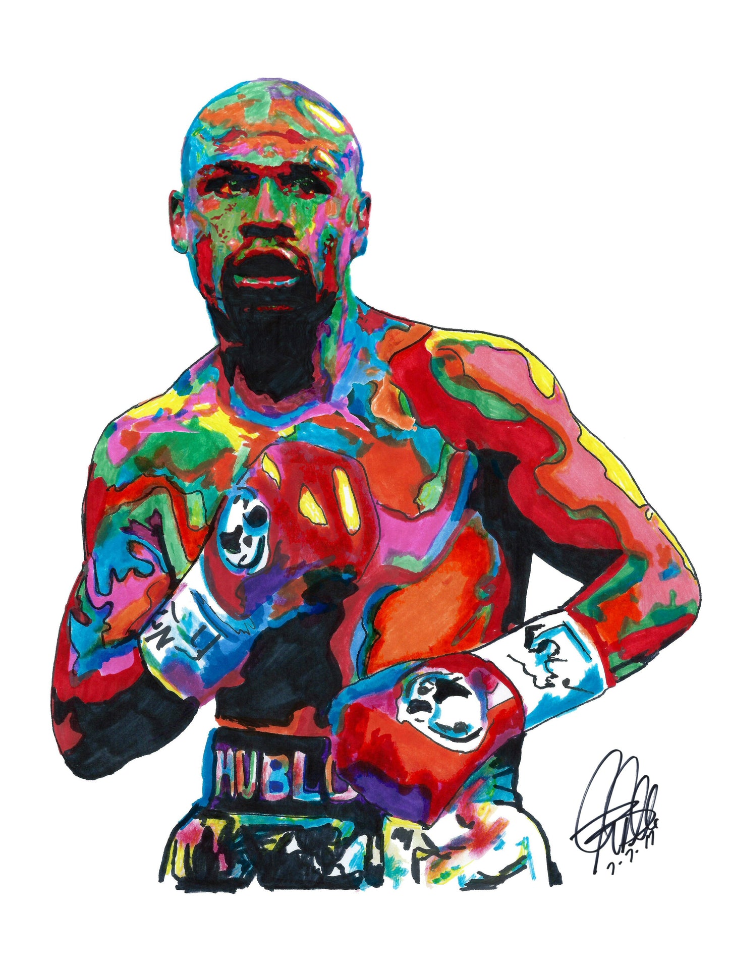 Floyd Mayweather Boxer World Champion Boxing Poster Print Wall Art 18x24