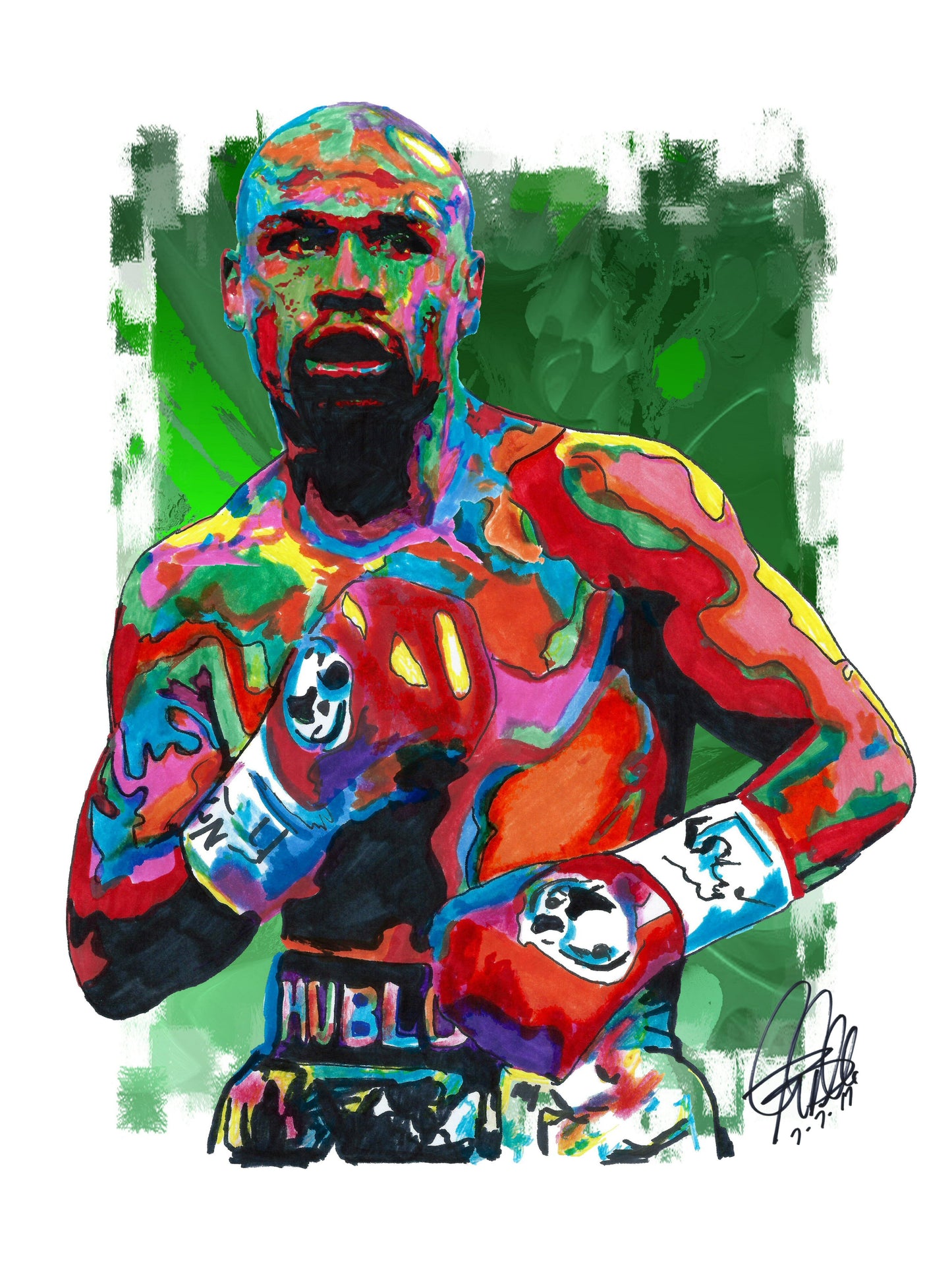 Floyd Mayweather Boxing Sports Poster Print Wall Art 18x24