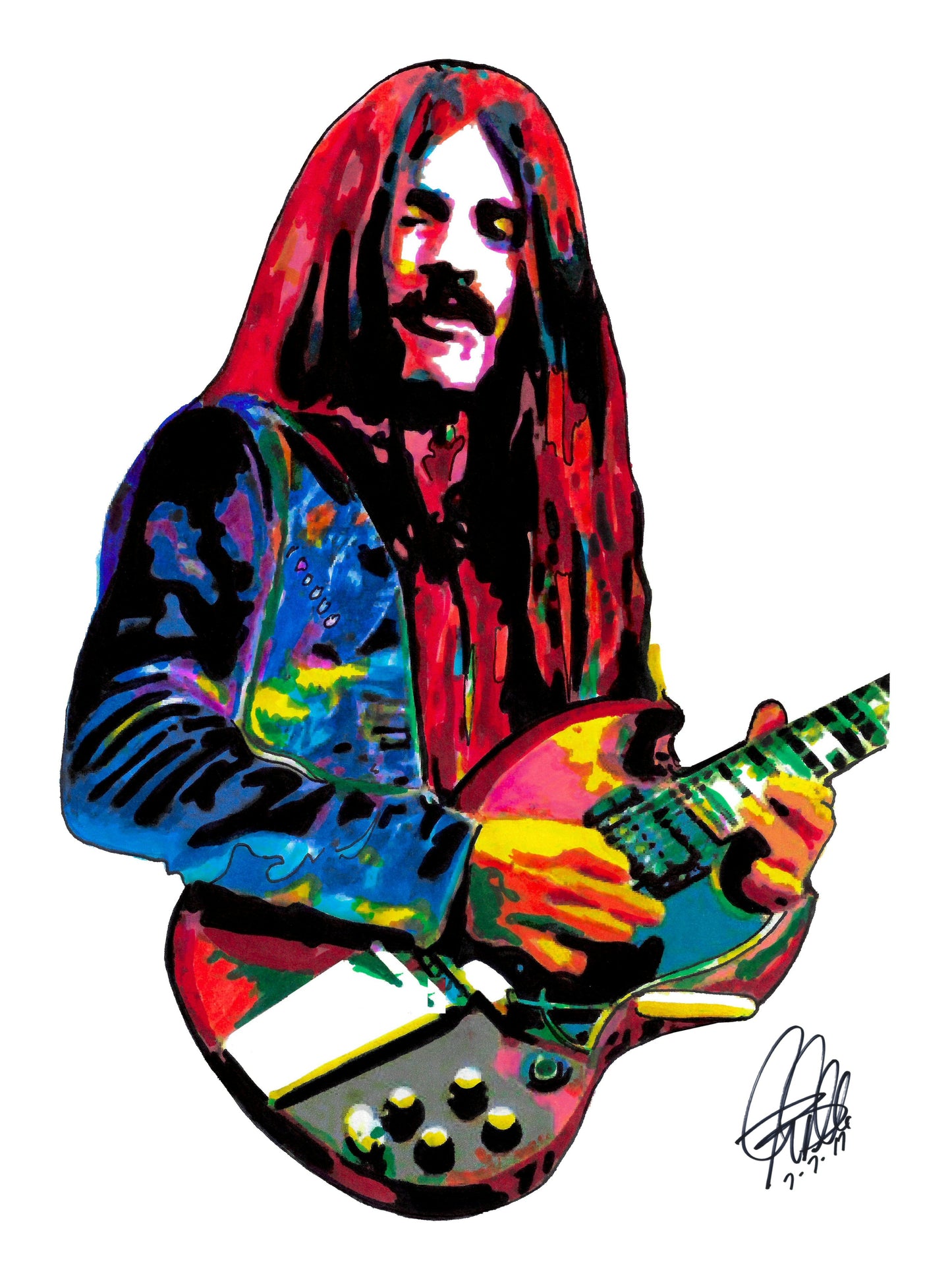 Frank Marino Mahogany Rush Guitar Rock Music Poster Print Wall Art 18x24