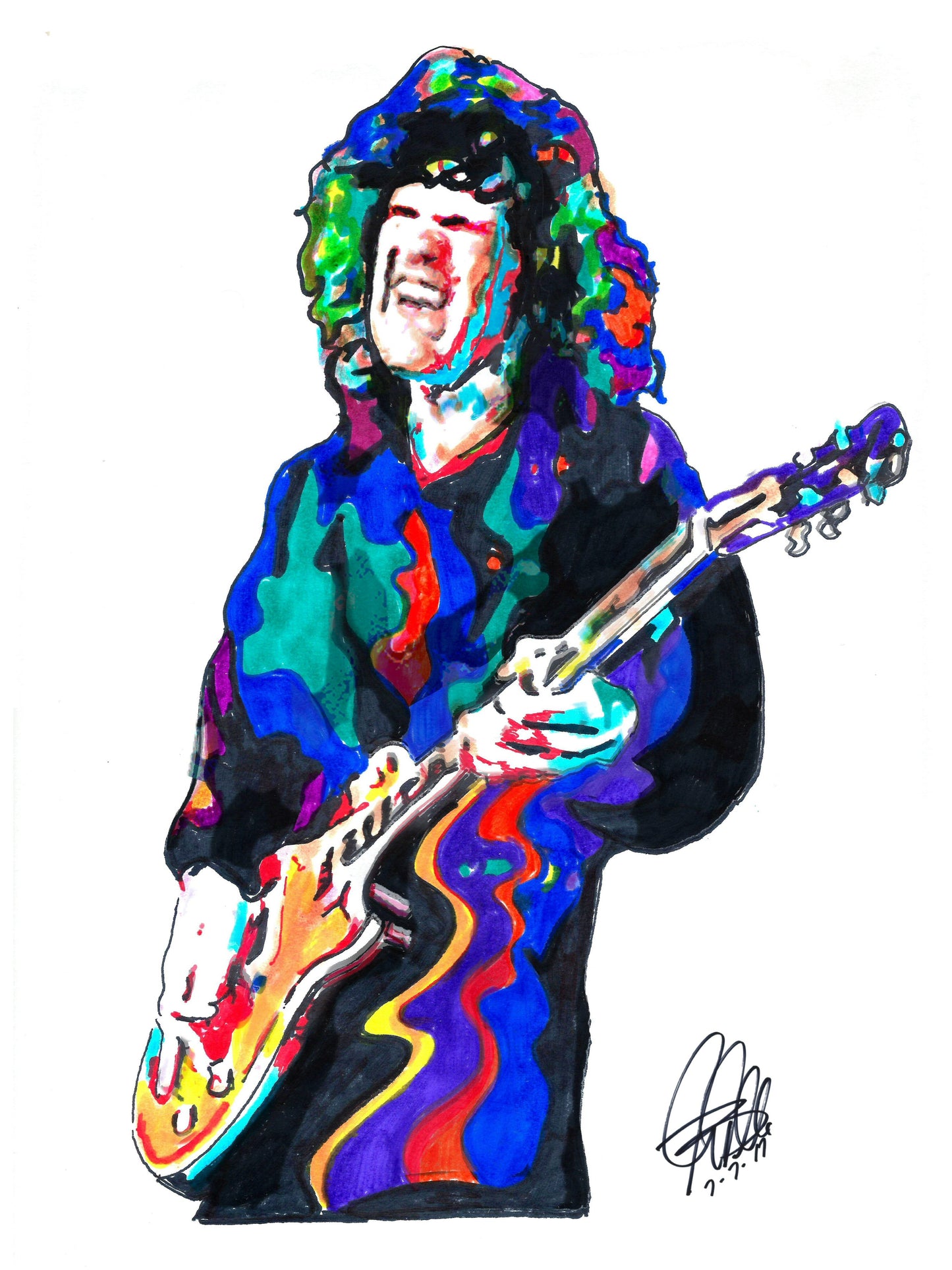 Gary Moore Singer Guitar Blues Rock Music Poster Print Wall Art 18x24