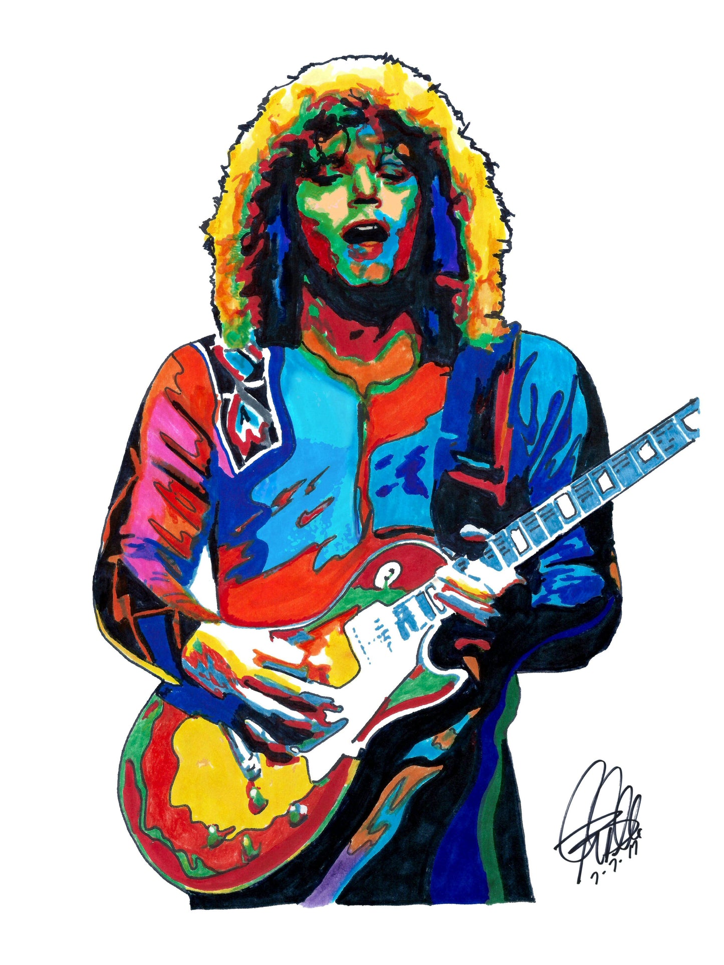 Gary Richrath REO Speedwagon Guitar Rock Music Print Poster Wall Art 18x24