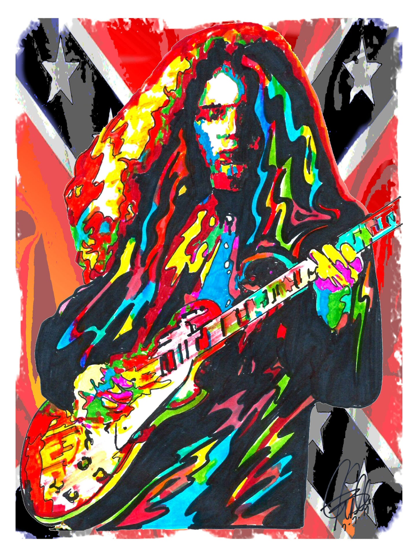 Gary Rossington Lynyrd Skynyrd Guitar Rock Music Poster Print Wall Art 18x24