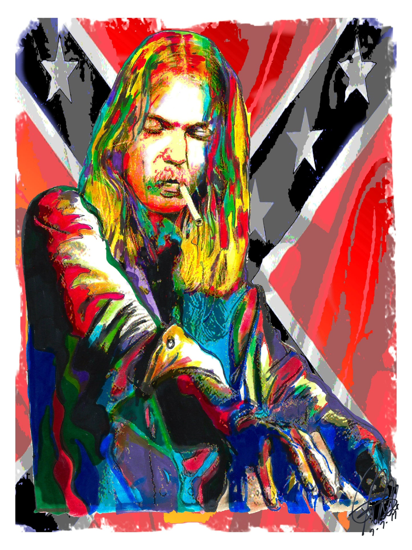 Gregg Allman The Allman Brothers Piano Rock Music Print Poster Wall Art 18x24