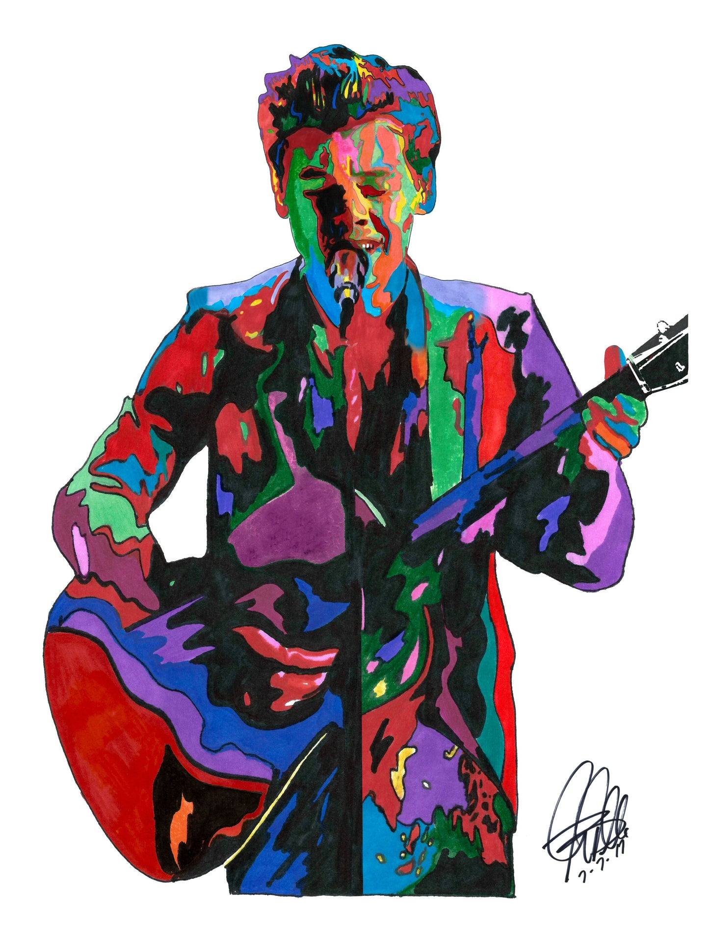 Harry Styles Singer Guitar Rock Music Poster Print Wall Art 18x24