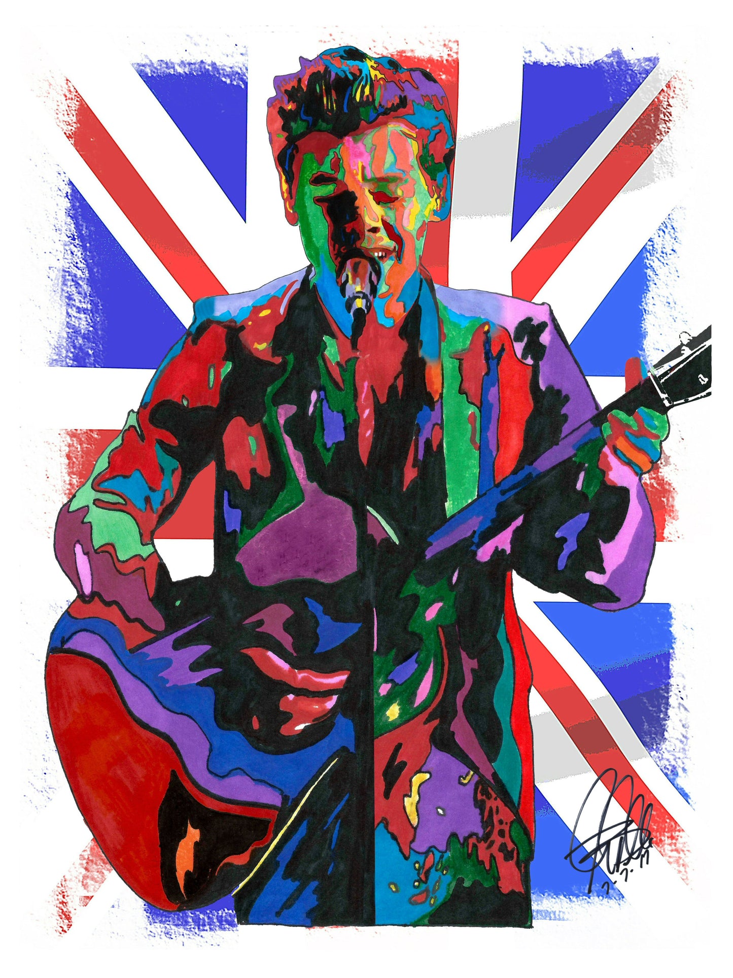 Harry Styles Singer Guitar Pop Rock Music Poster Print Wall Art 18x24