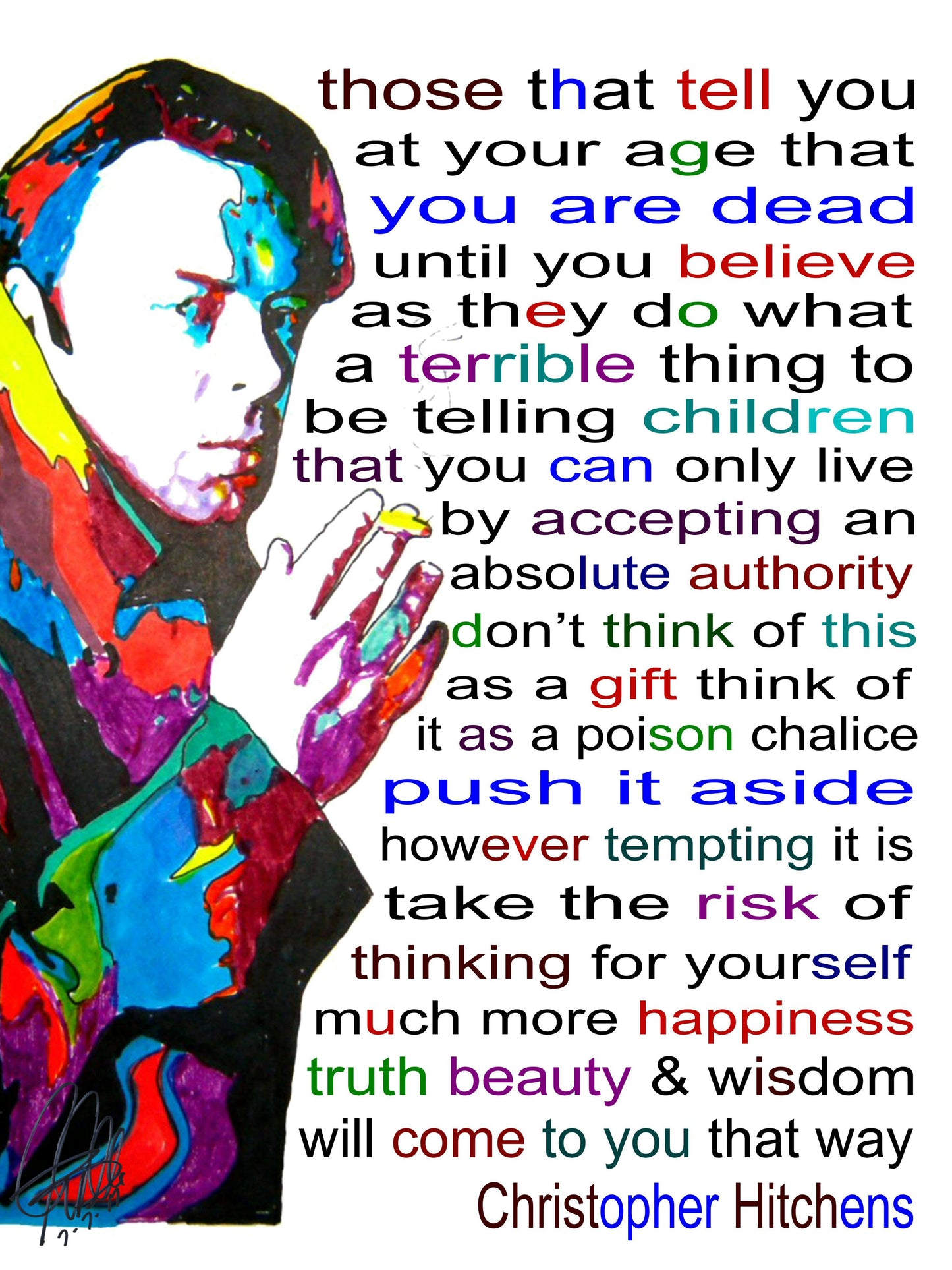 Christopher Hitchens Columnist Journalist Vanity Fair Poster Print 8.5x11