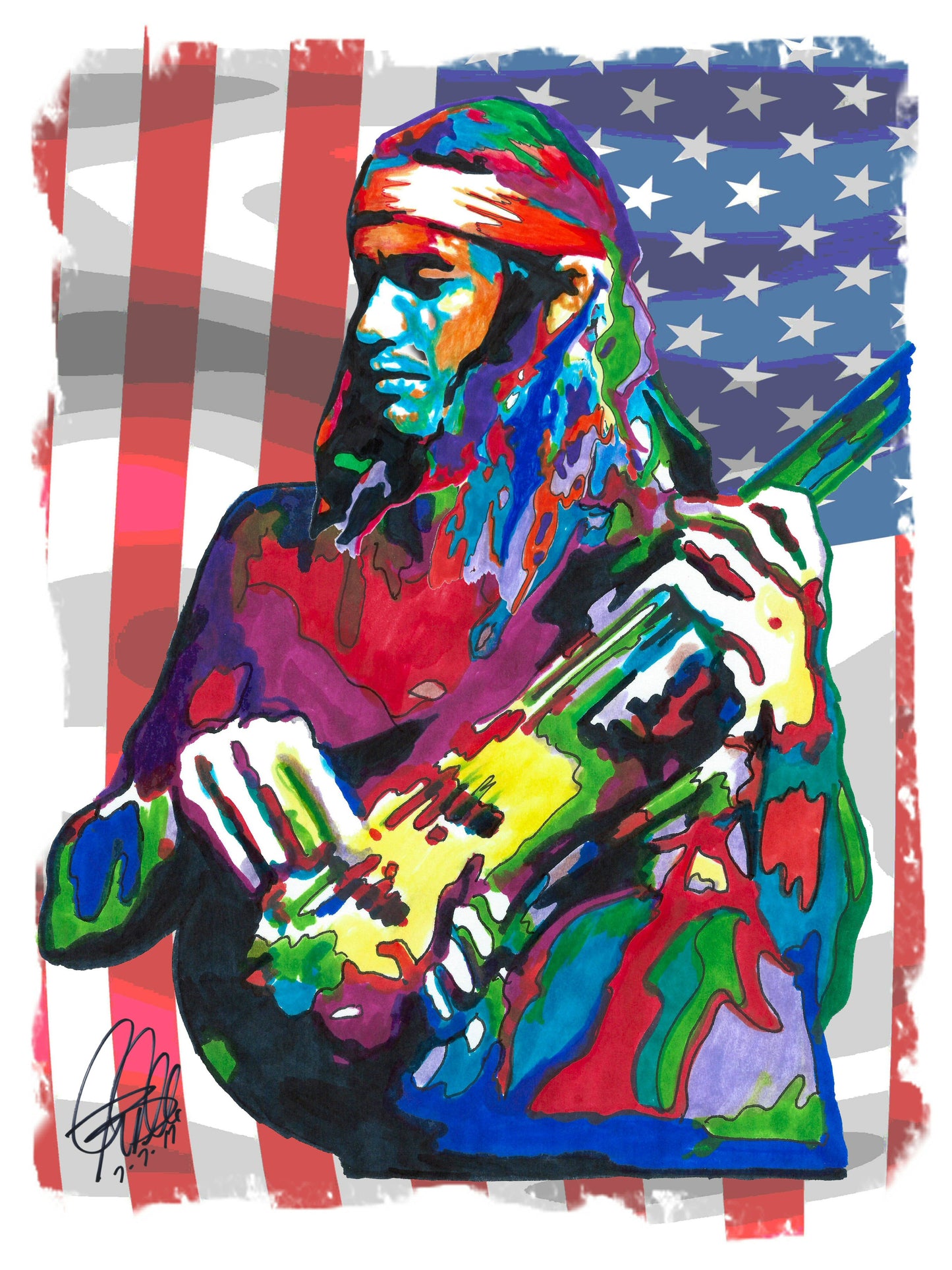 Jaco Pastorius Bass Guitar Jazz Music Poster Print Wall Art 18x24