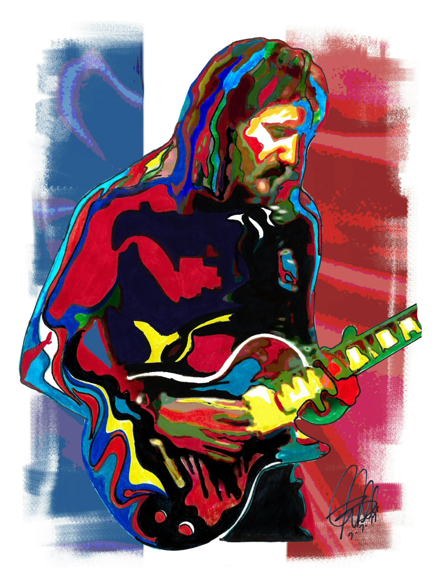 Jan Akkerman Focus Guitar Hard Rock Music Poster Print Wall Art 18x24