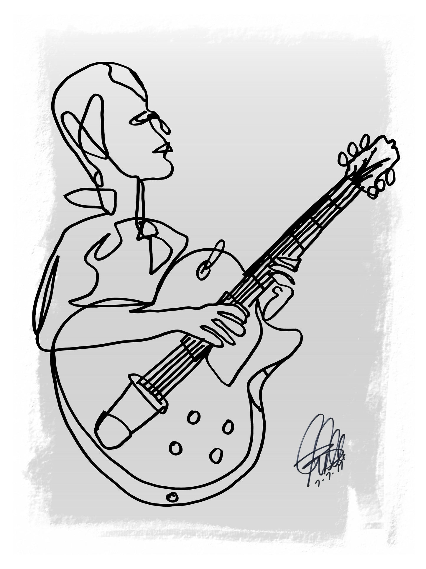 Jazz Bebop Guitar Player Music Poster Print Wall Art 18x24