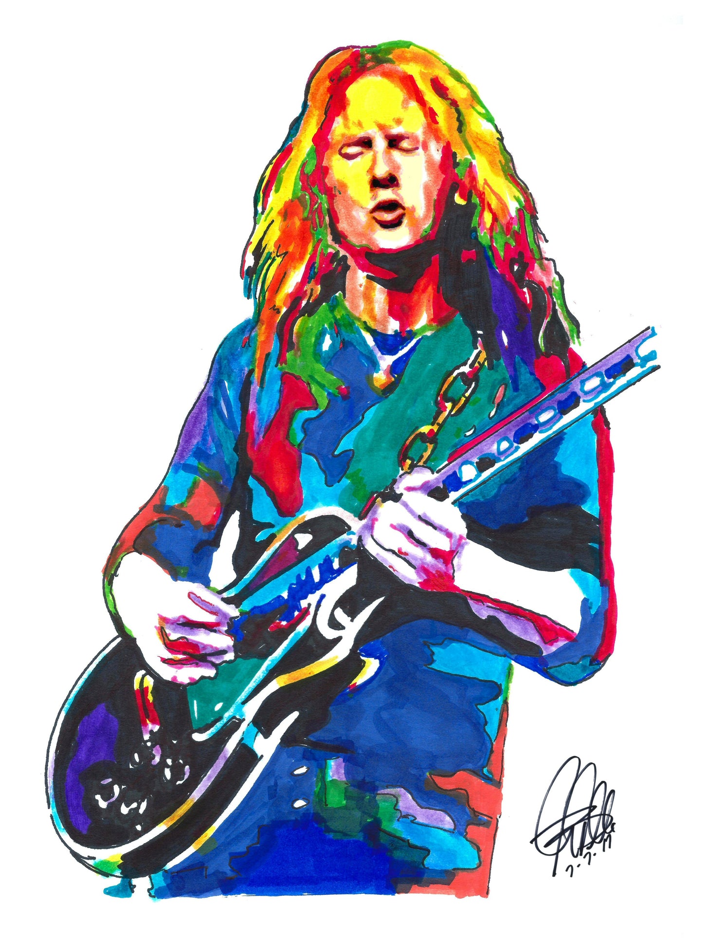 Jerry Cantrell Alice in Chains Guitar Rock Music Print Poster Wall Art 18x24