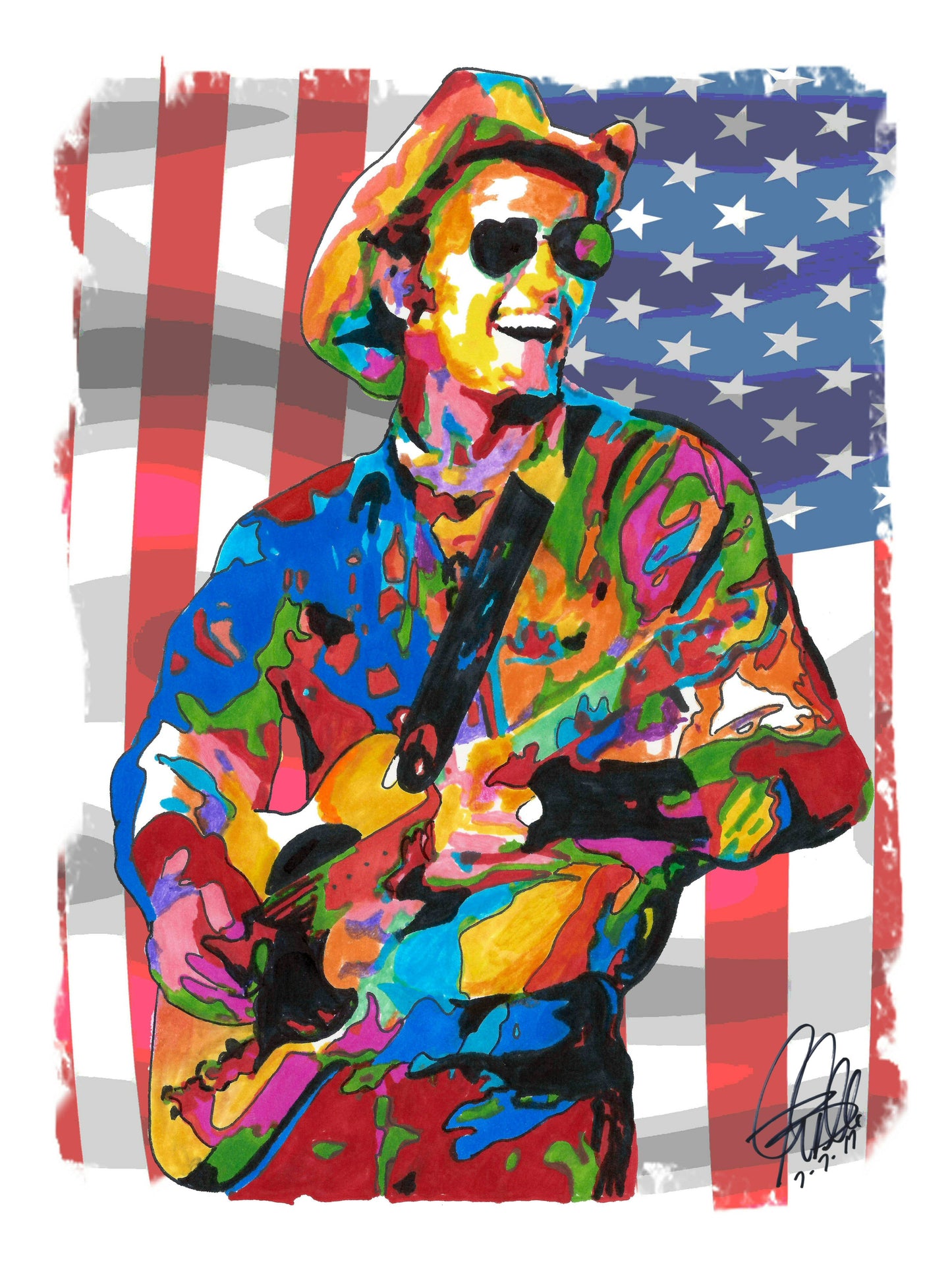 Jerry Reed Guitar Country Rock Music Poster Print Wall Art 18x24