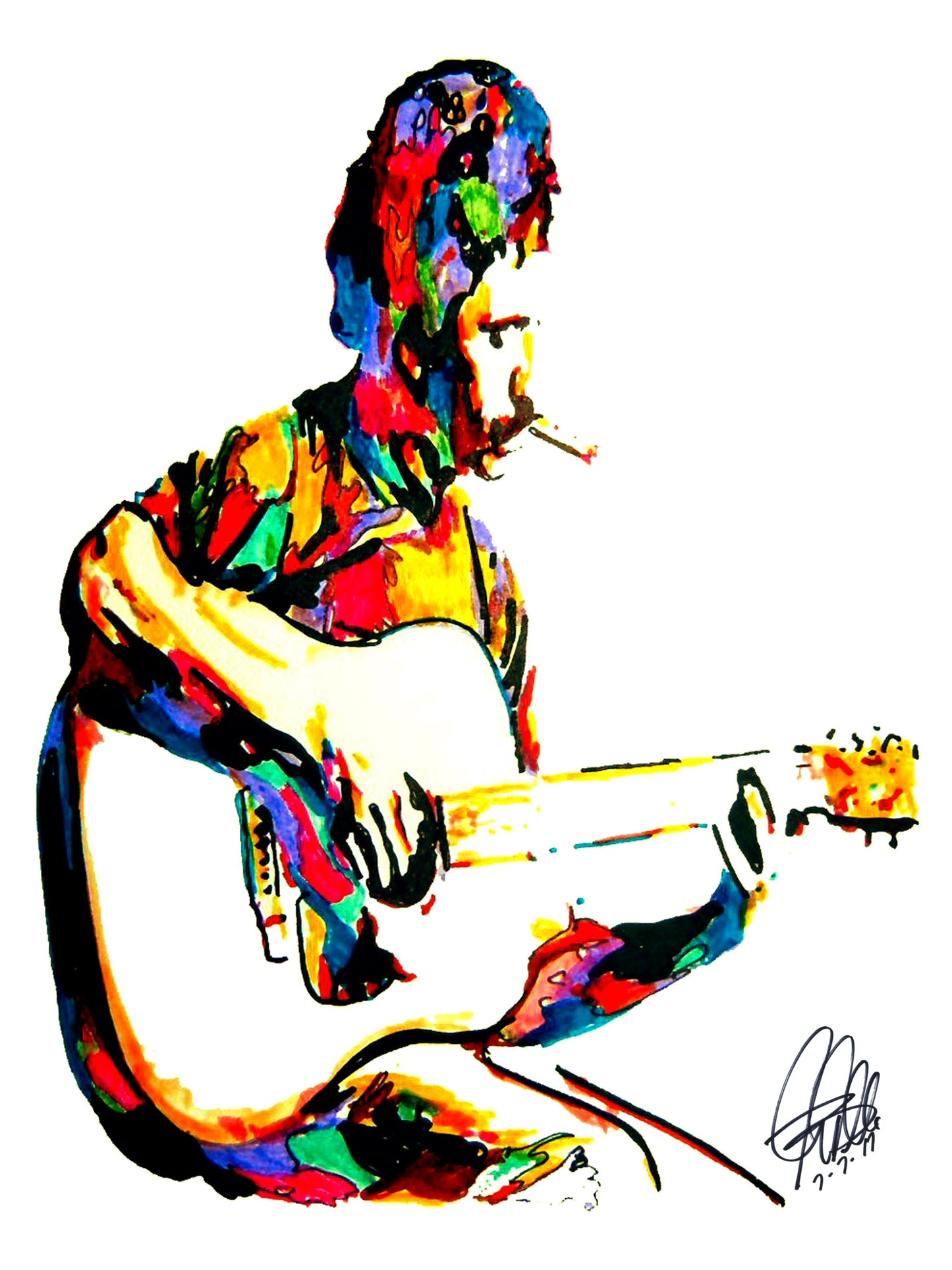 Jim Croce Singer Guitar Folk Rock Music Poster Print Wall Art 18x24