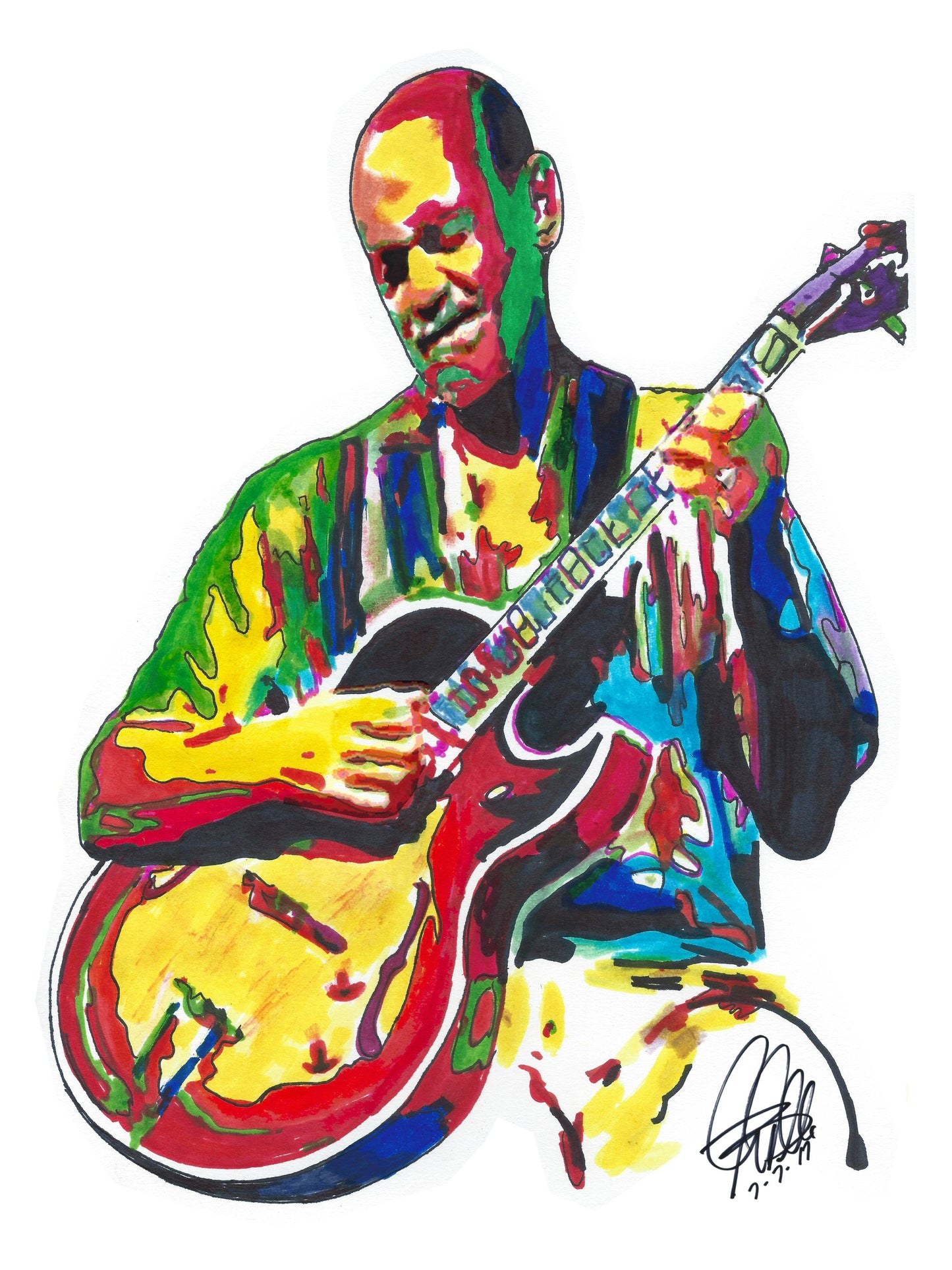 Joe Pass Virtuoso Jazz Guitar Composer Music Poster Print Wall Art 8.5x11