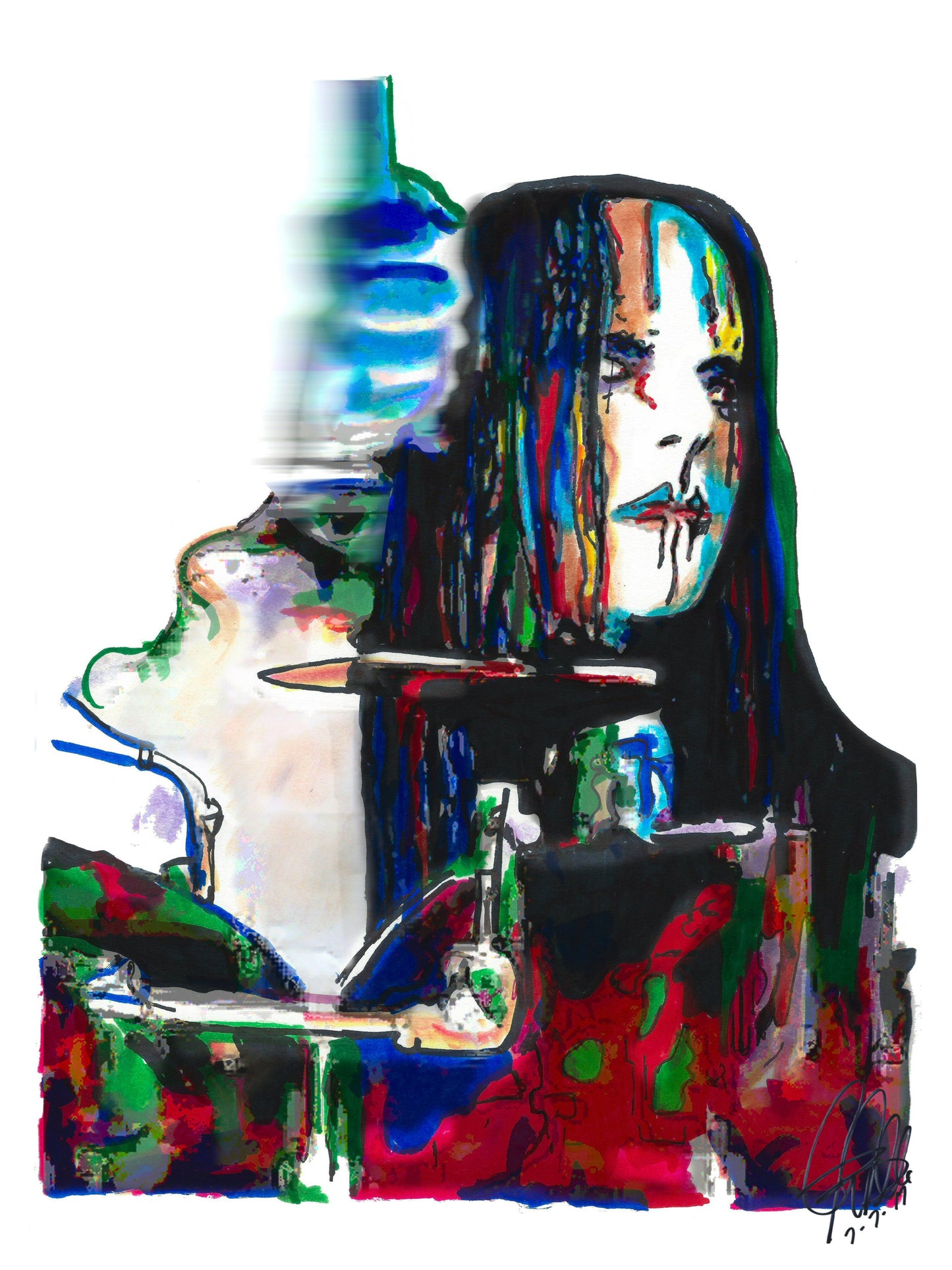 Joey Jordison of Slipknot Drums Heavy Metal Music Poster Print Wall Art 18x24