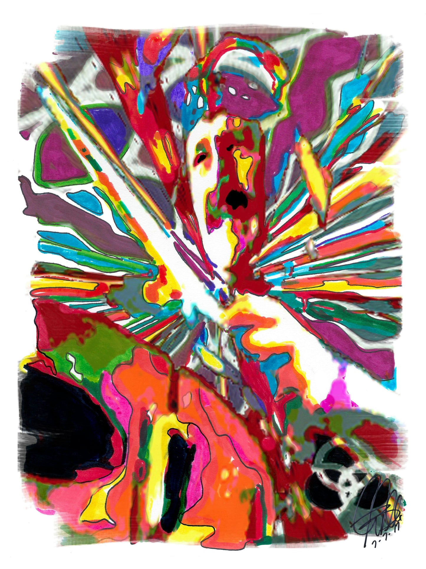 John Bonham Led Zeppelin Drums Rock Music Print Poster Wall Art 18x24