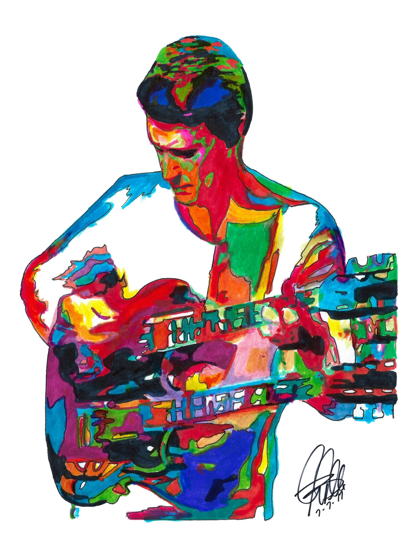 John McLaughlin Mahavishnu Orchestra Guitar Poster Print Wall Art 18x24