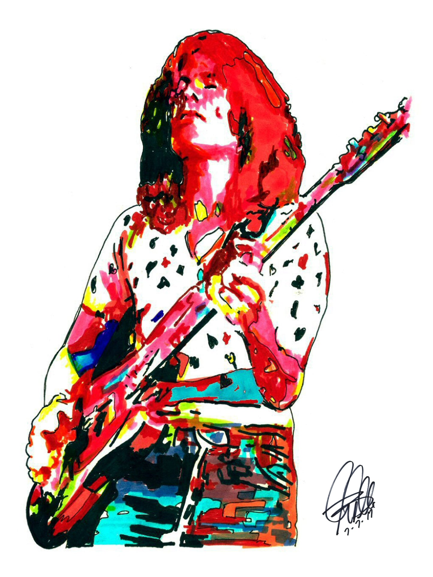 John Paul Jones Led Zeppelin Bass Hard Rock Music Poster Print Wall Art 18x24