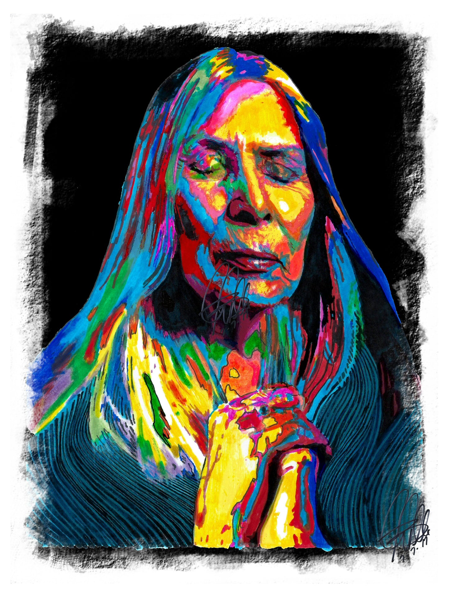 Joni Mitchell Singer Jazz Folk Rock Pop Music Poster Print Wall Art 18x24