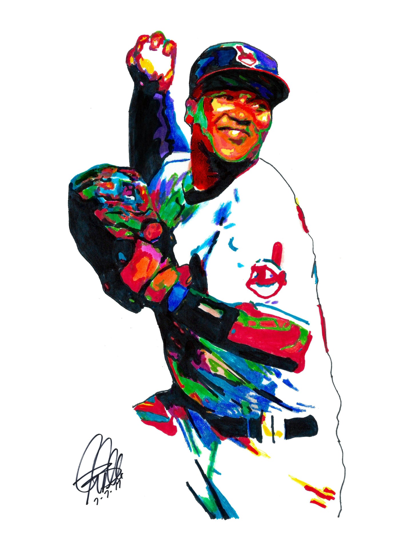 Jose Ramirez Cleveland Indians Baseball Poster Print Wall Art 18x24