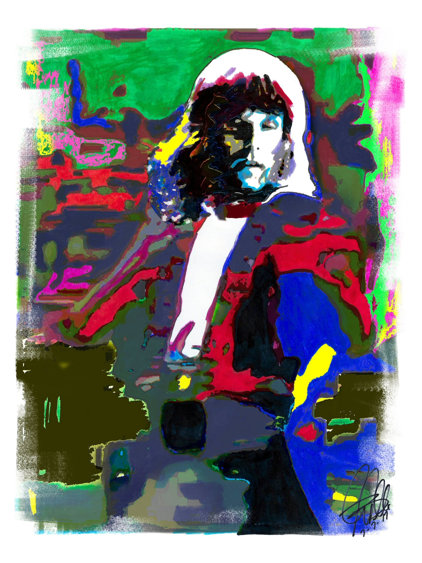 Keith Emerson ELP Keyboards Piano Rock Music Poster Print Wall Art 8.5x11
