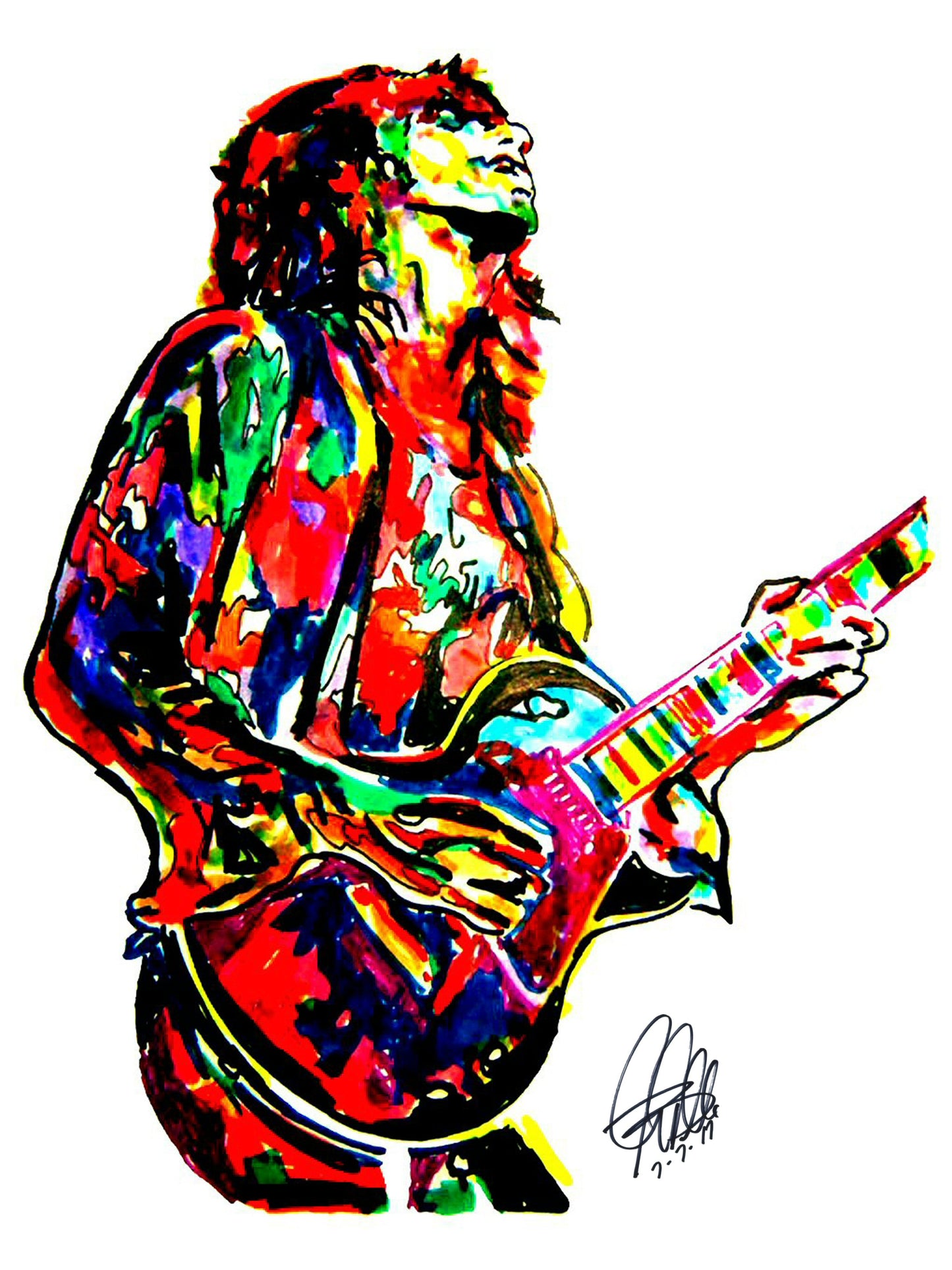 Keith Richards Guitar Rock Music Poster Print Wall Art 18x24