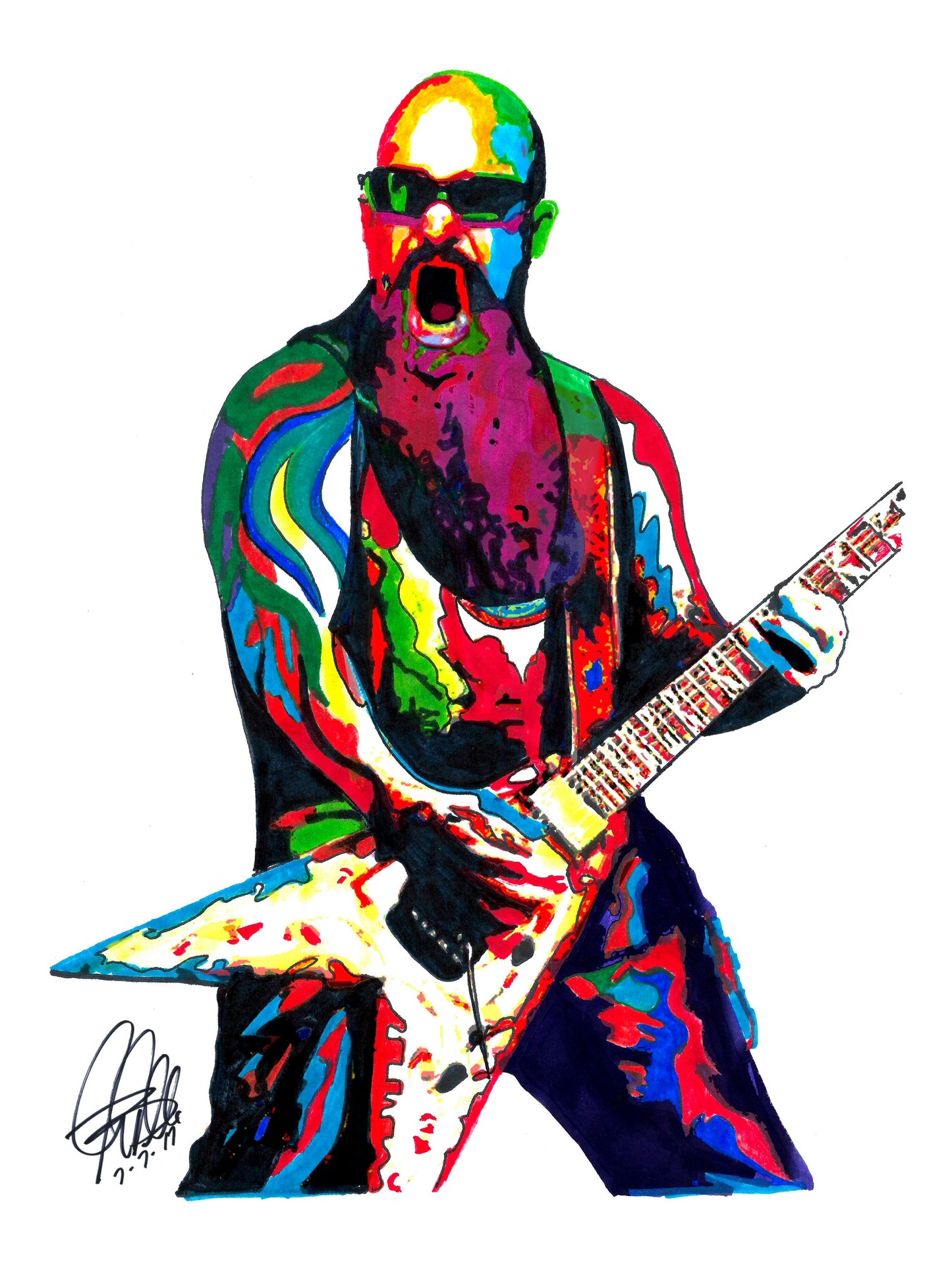 Kerry King Slayer Guitar Thrash Heavy Metal Music Poster Print Wall Art 8.5x11