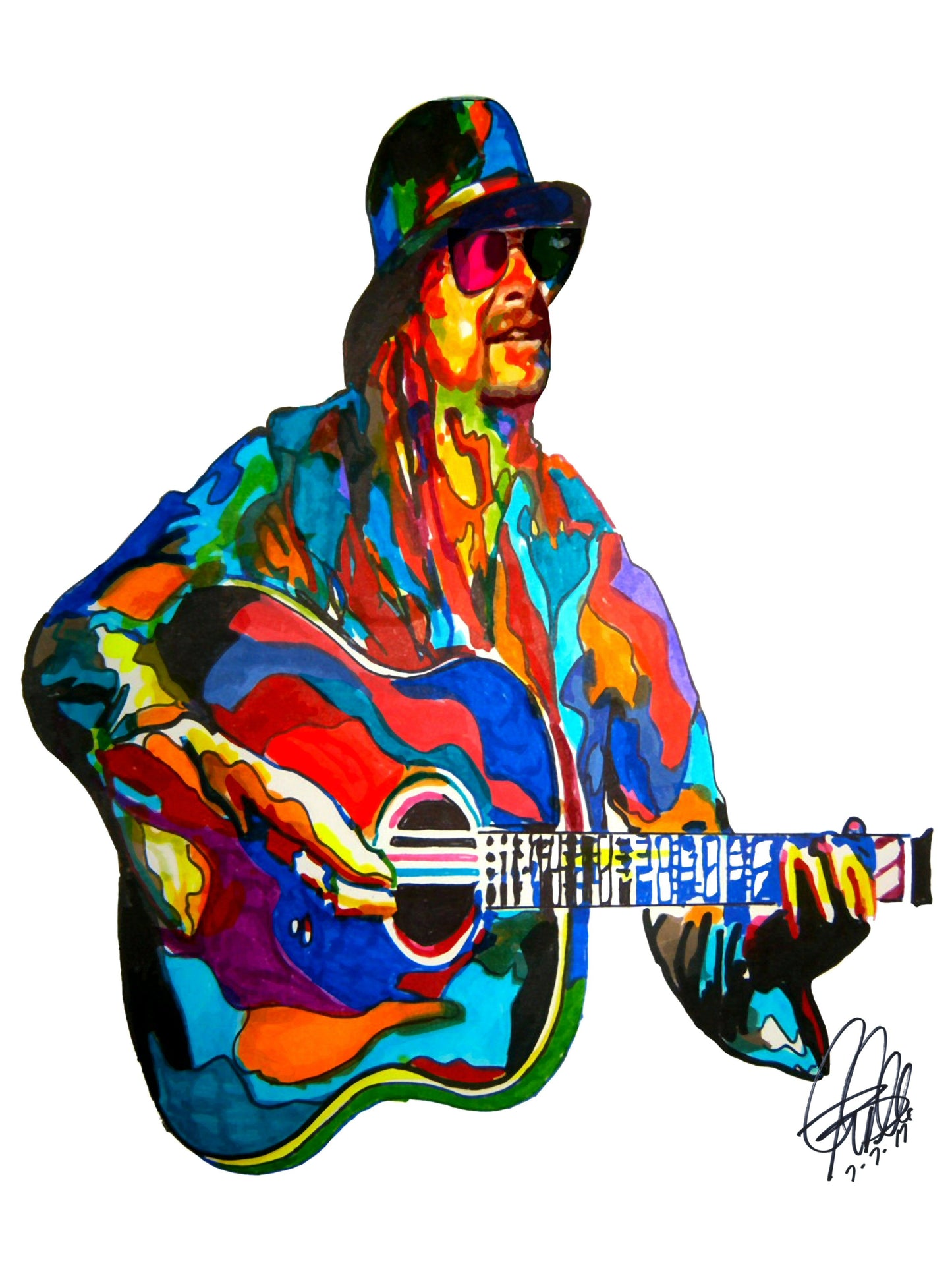 Kid Rock Singer Guitar Rap Rock Music Poster Print Tribute Wall Art 8.5x11