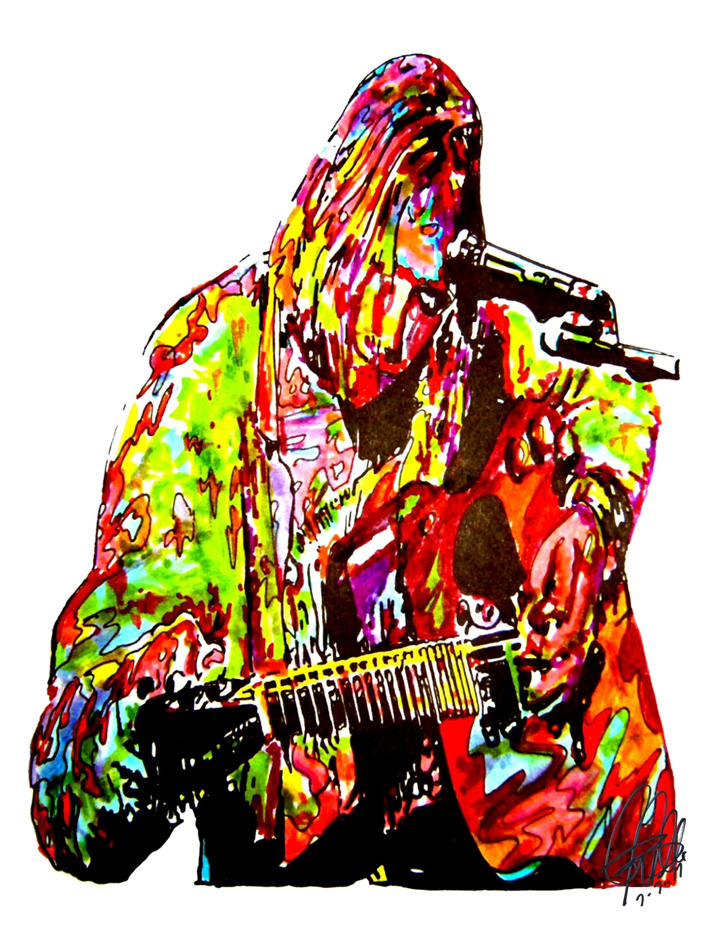 Kurt Cobain Nirvana Singer Rock Music Poster Print Wall Art 18x24