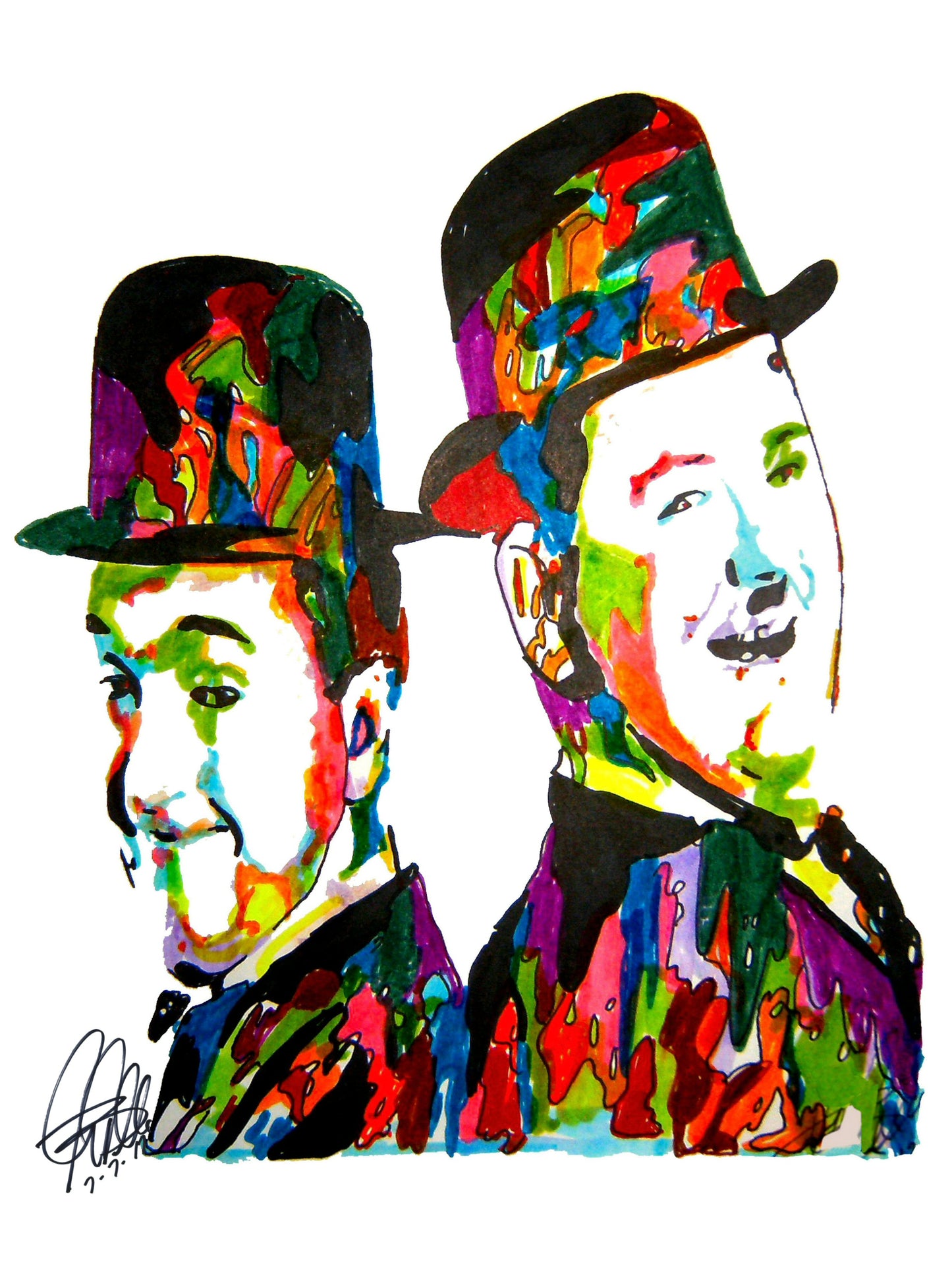 Laurel and Hardy Comedy Poster Print Wall Art 18x24